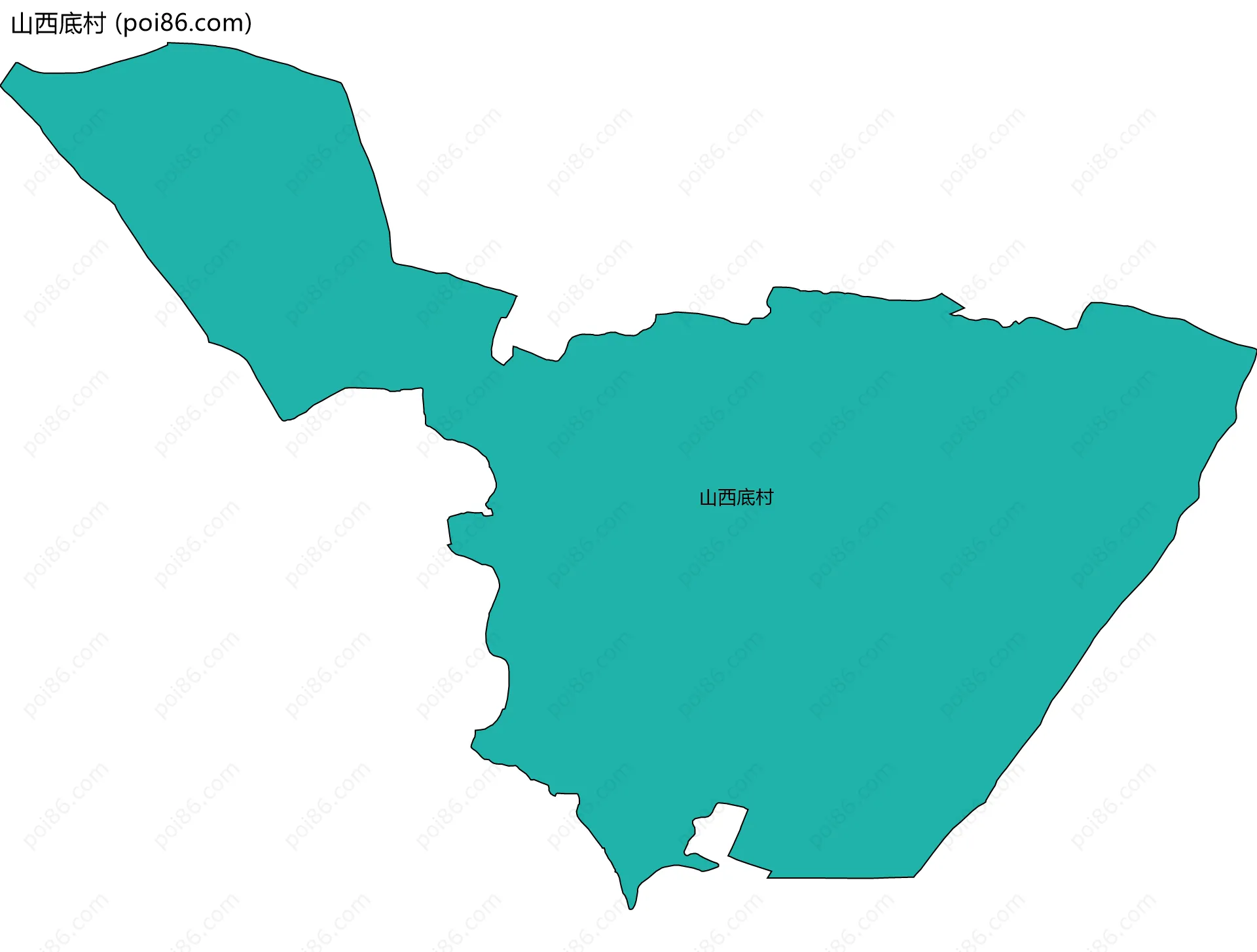 山西底村边界地图