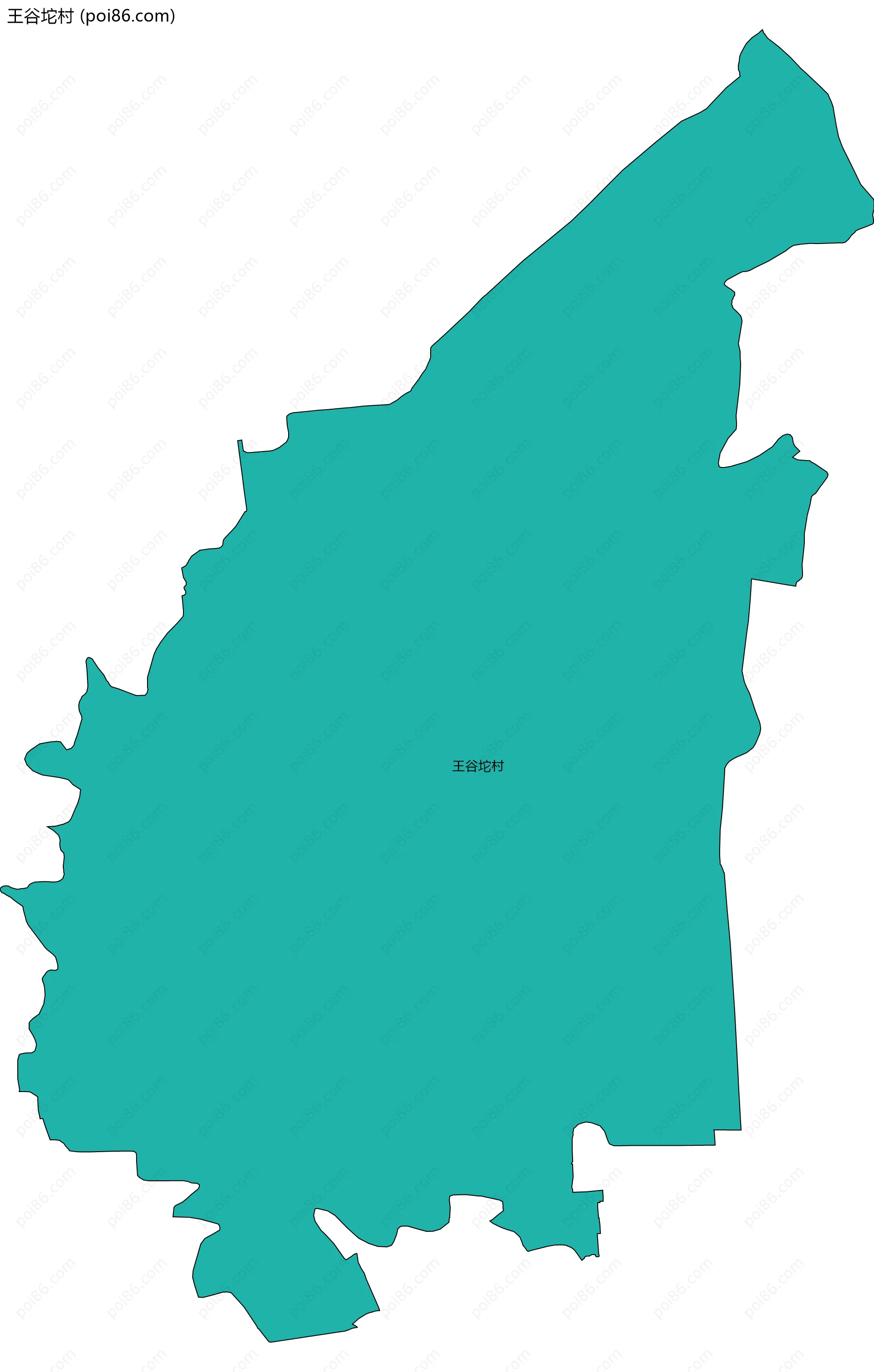 王谷坨村边界地图