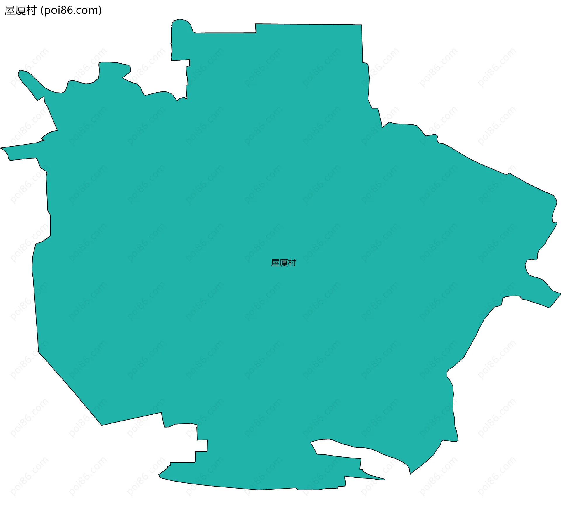 屋厦村边界地图