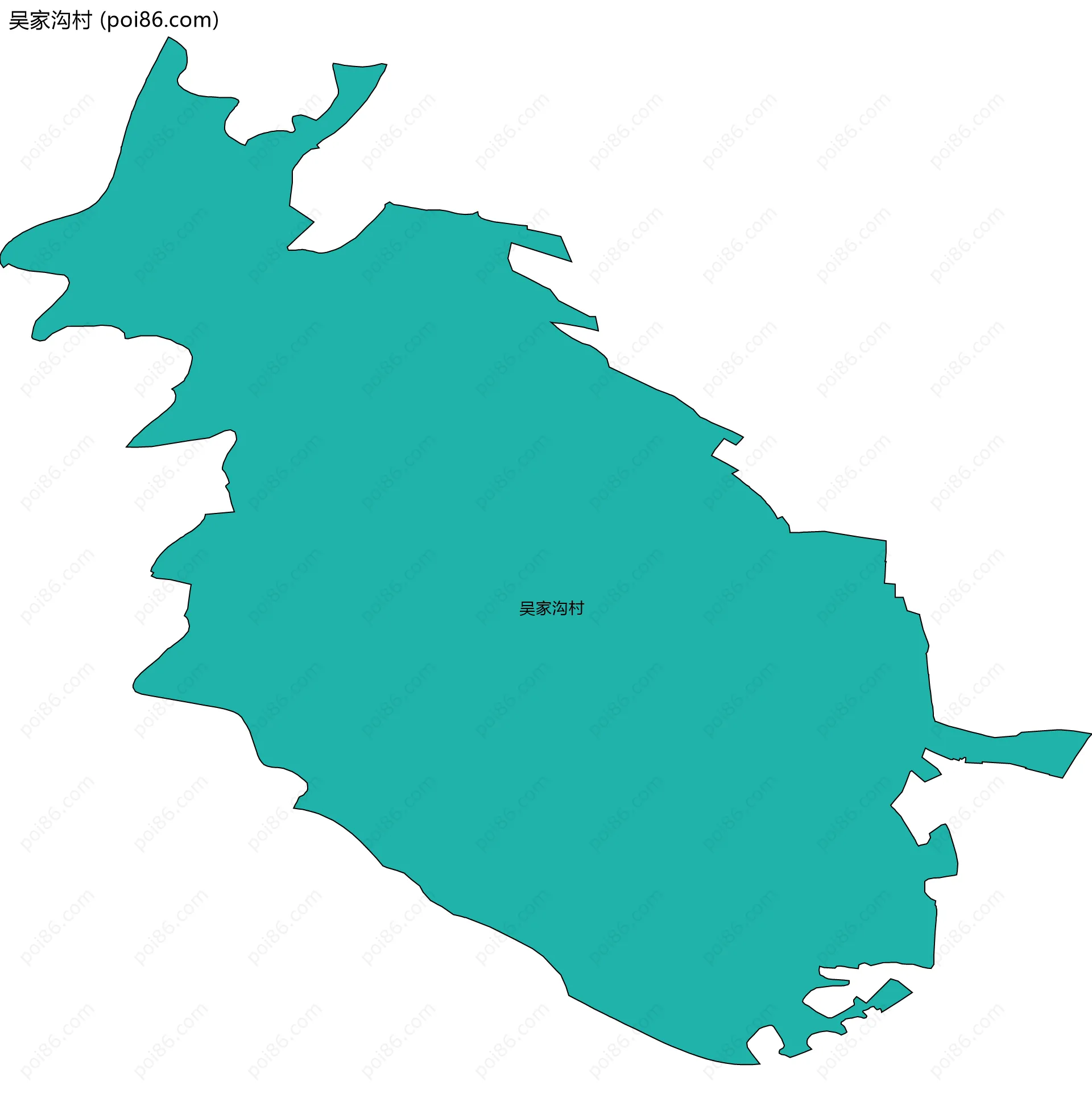 吴家沟村边界地图