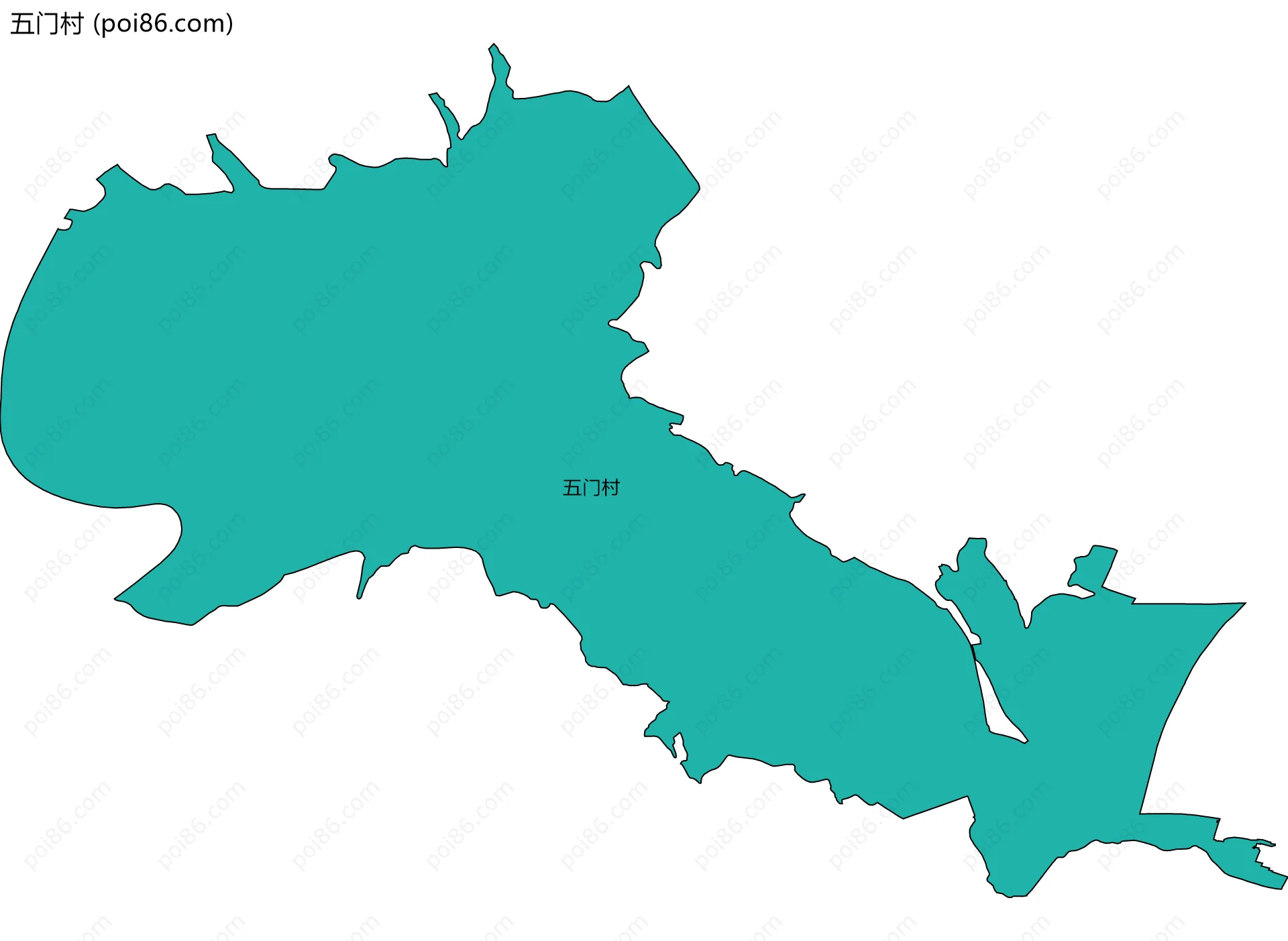 五门村边界地图
