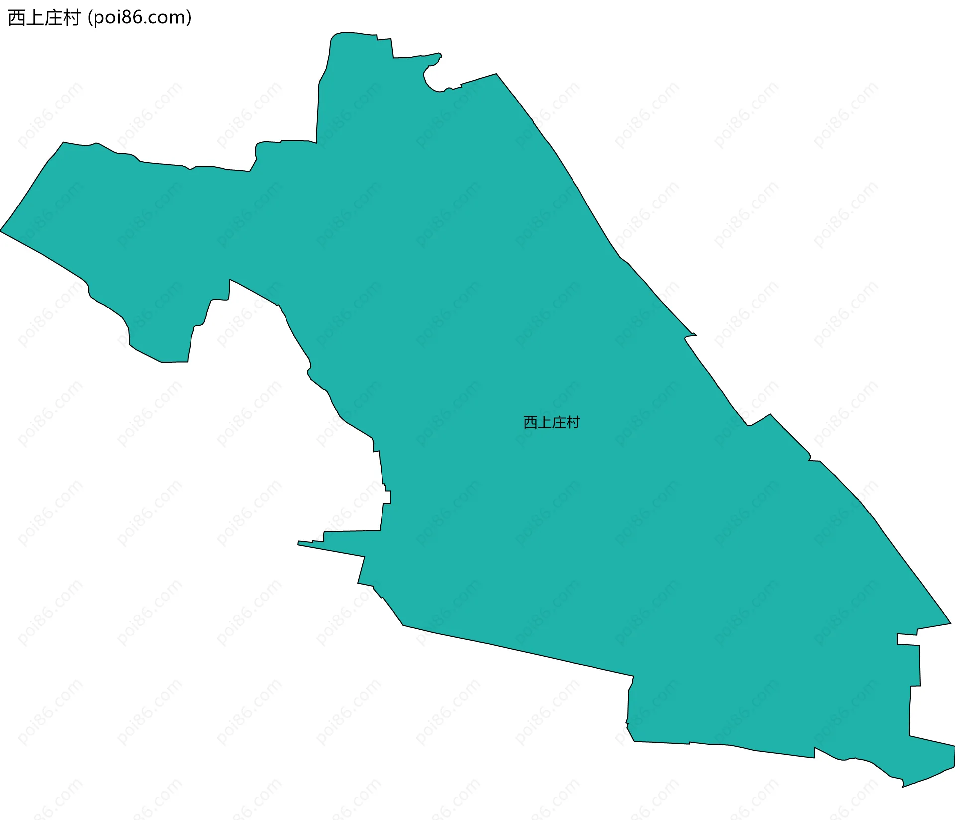 西上庄村边界地图