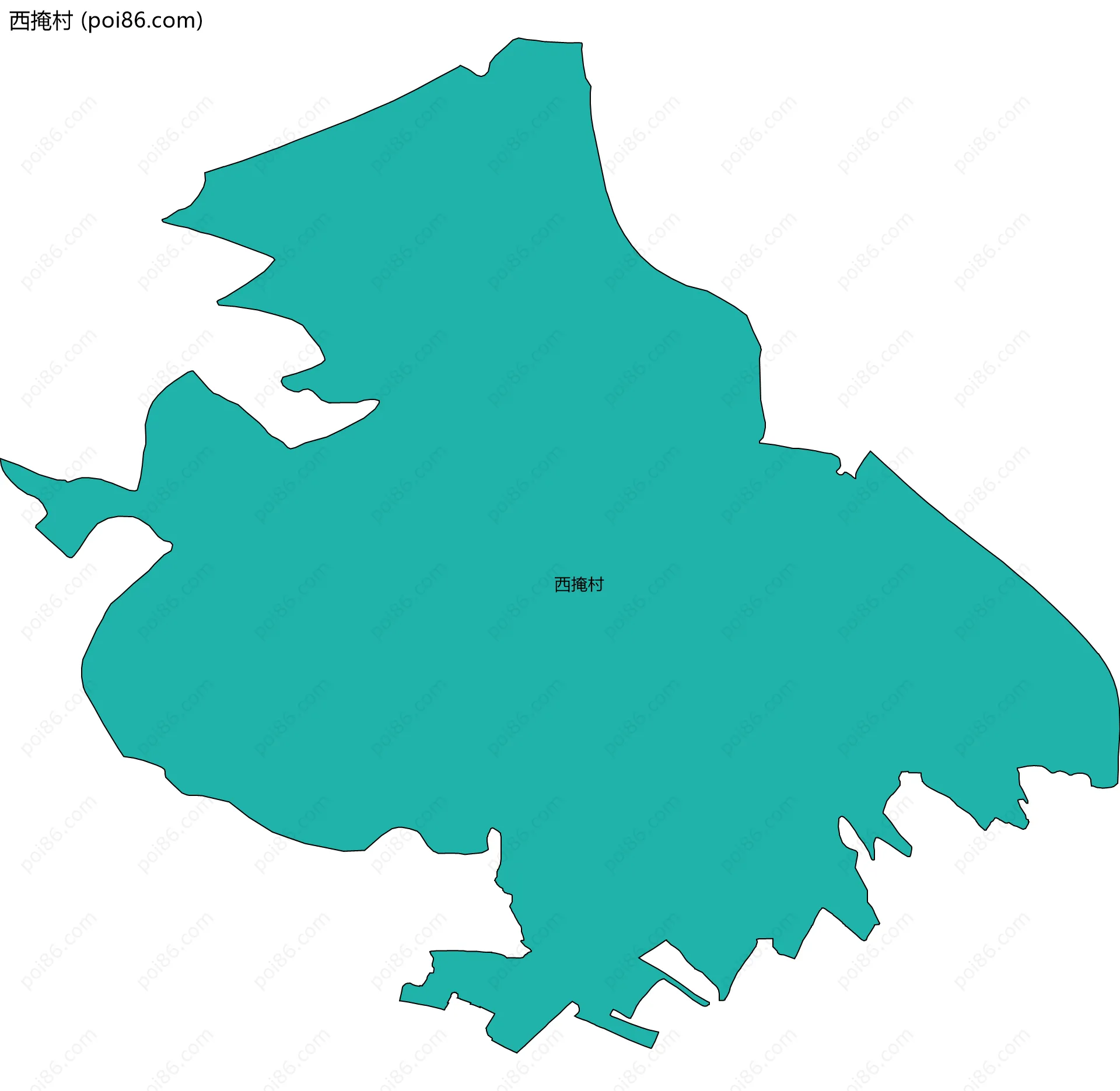 西掩村边界地图
