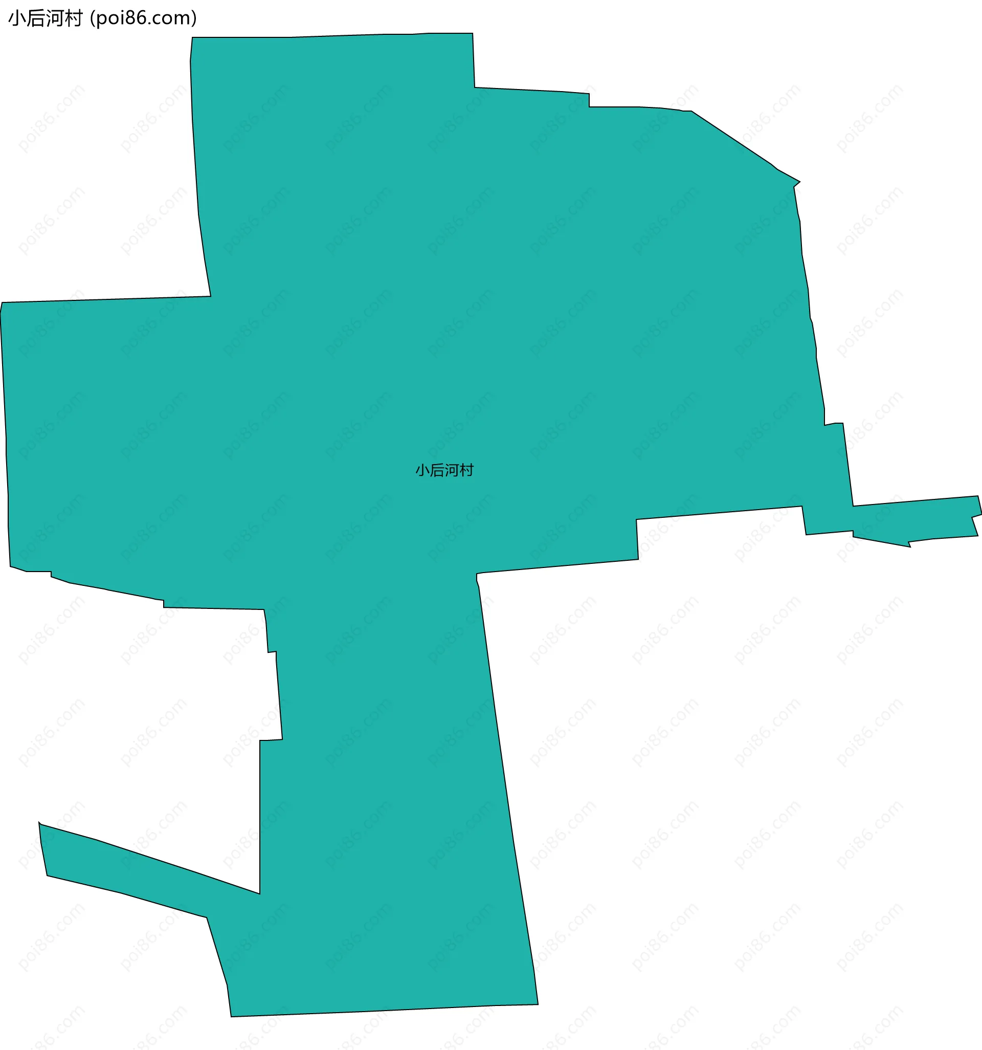 小后河村边界地图