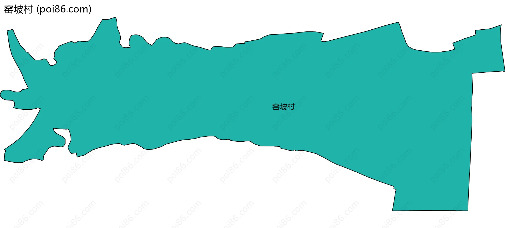 窑坡村边界地图