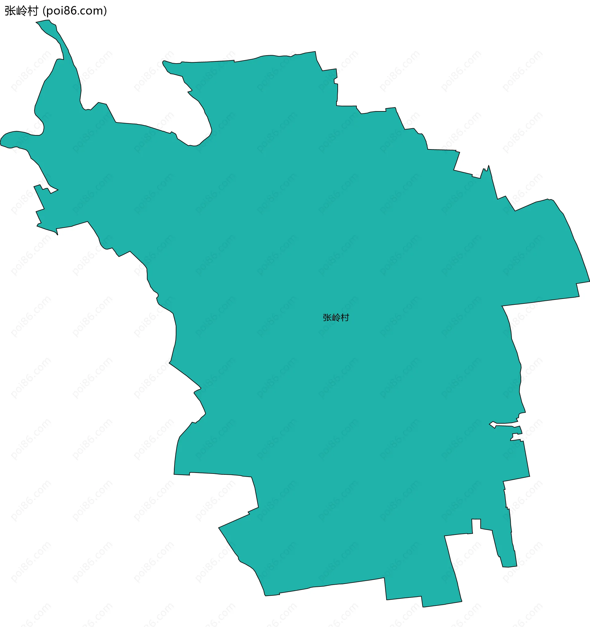 张岭村边界地图