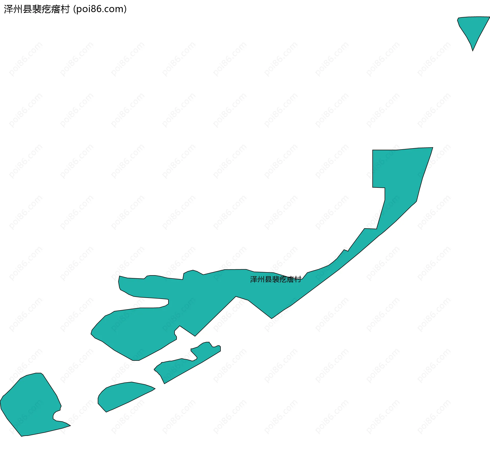 泽州县裴疙瘩村边界地图