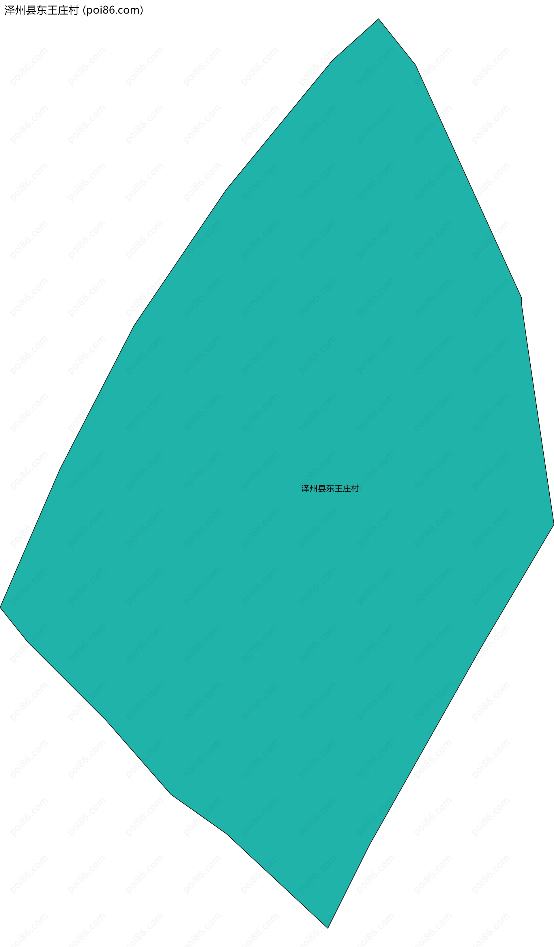 泽州县东王庄村边界地图