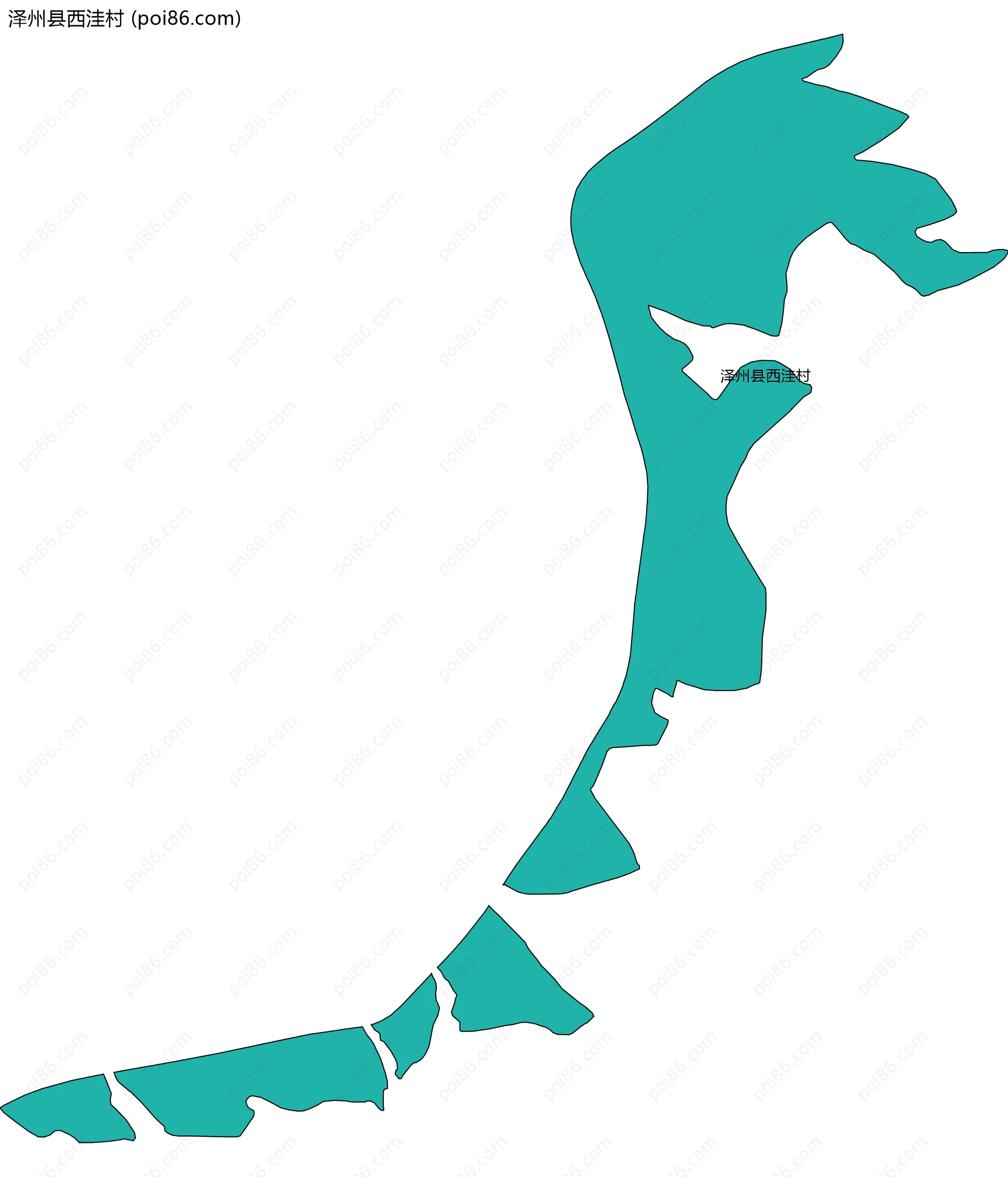 泽州县西洼村边界地图