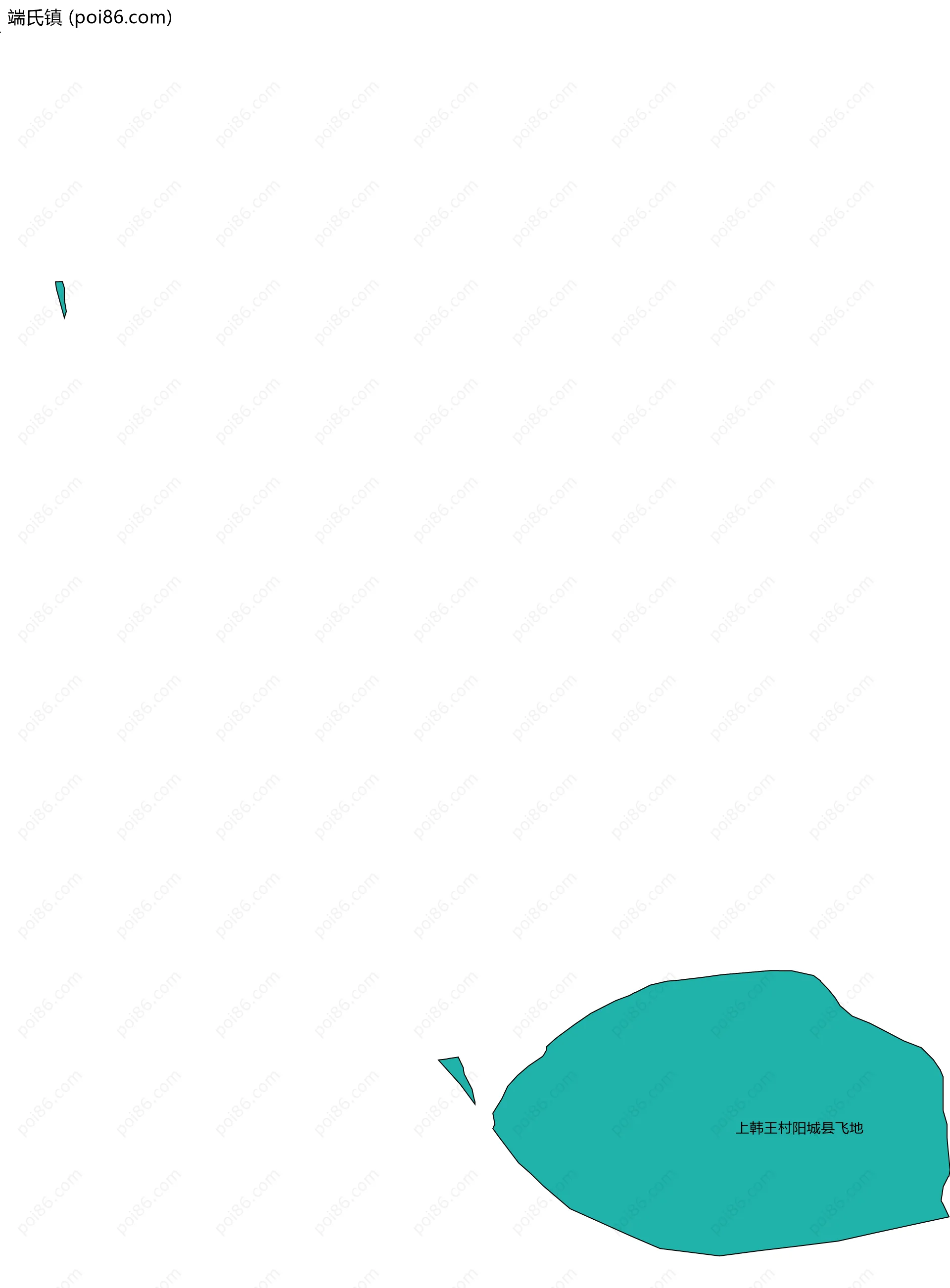 端氏镇边界地图(五级行政区划)