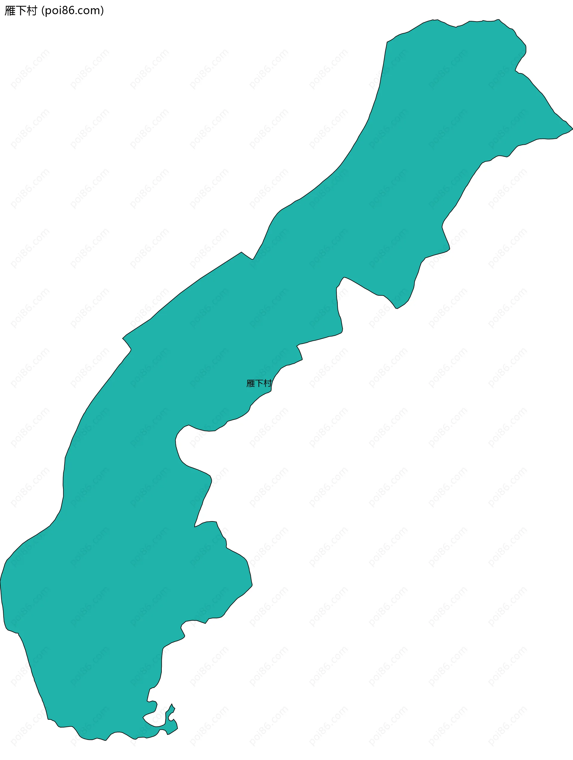 雁下村边界地图