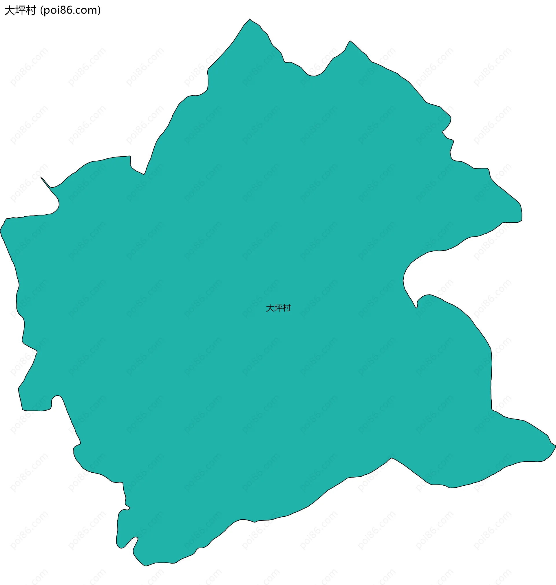 大坪村边界地图