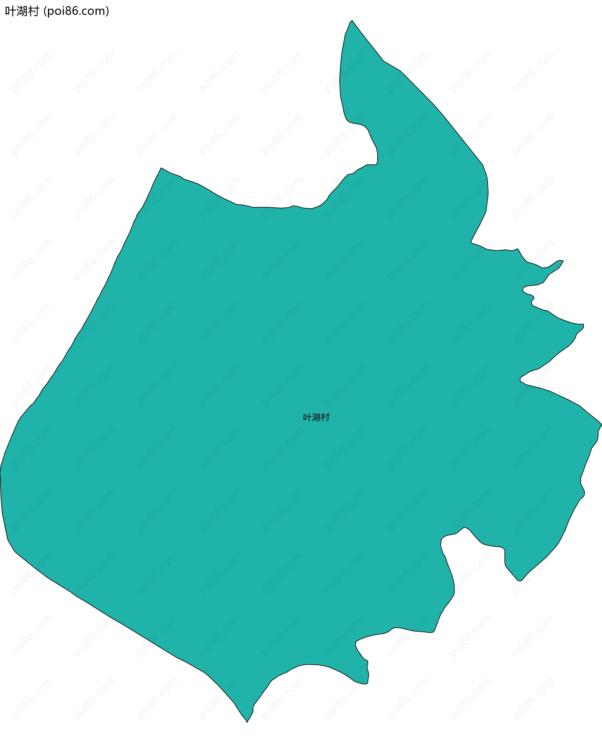 叶湖村边界地图