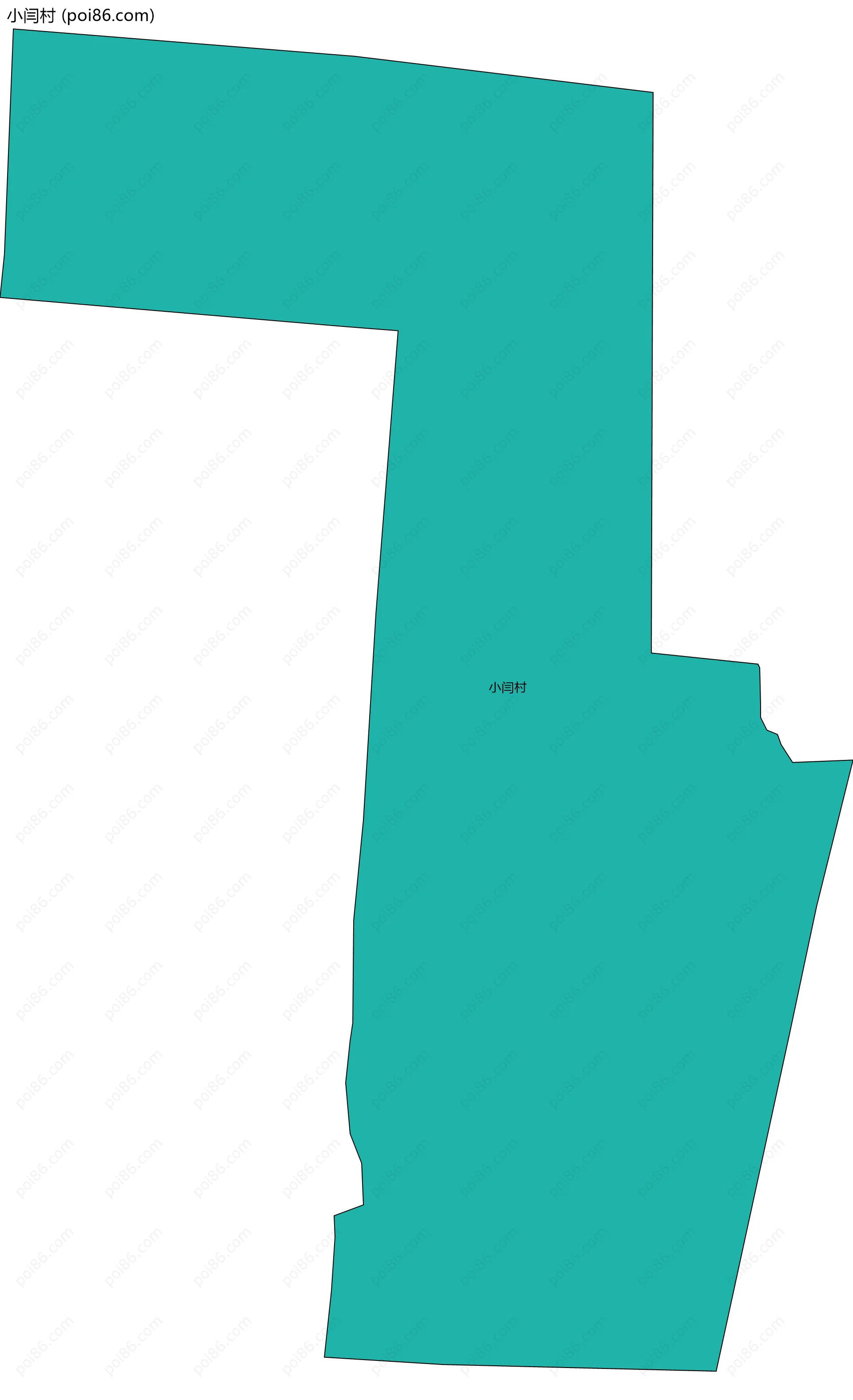 小闫村边界地图