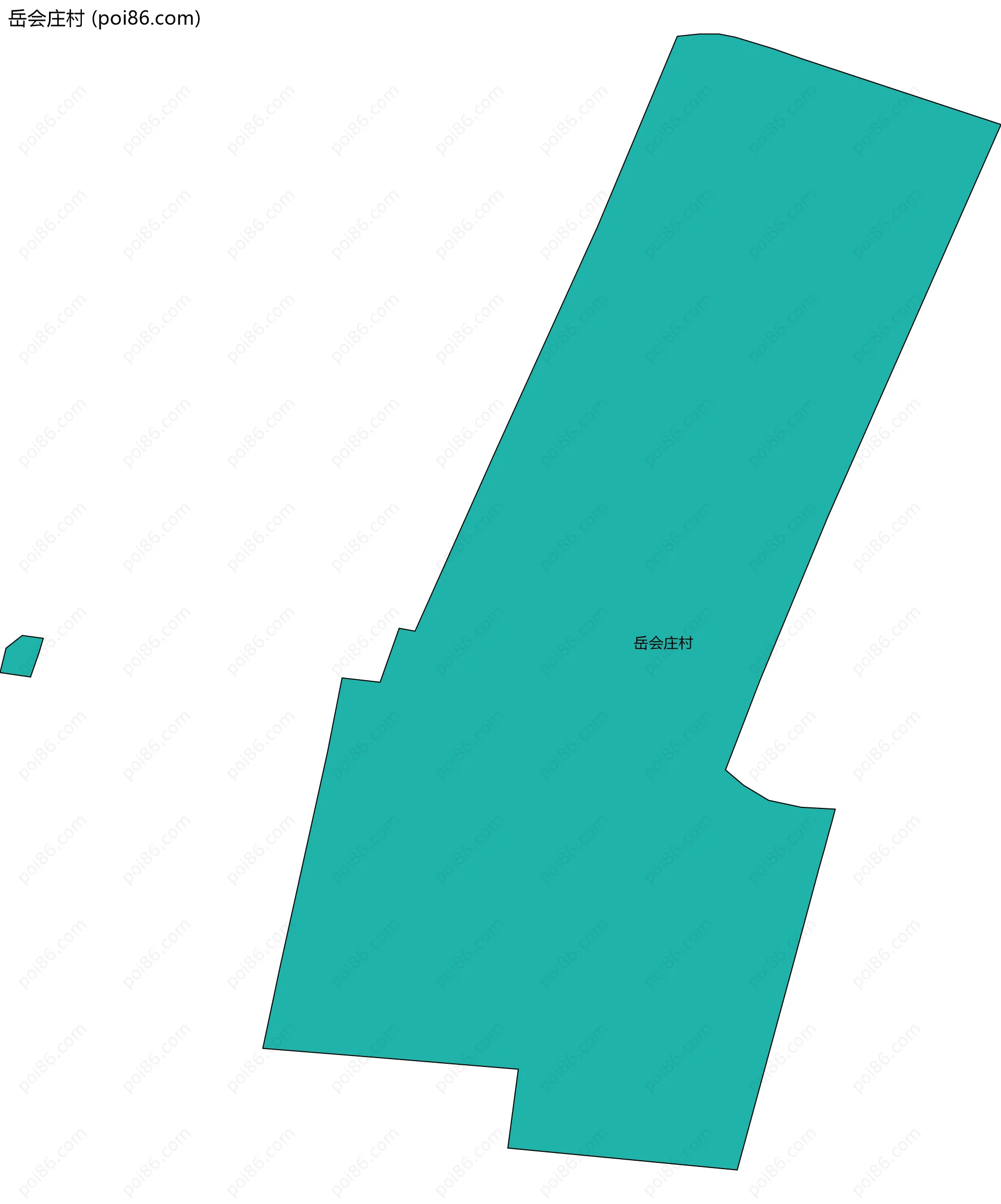 岳会庄村边界地图