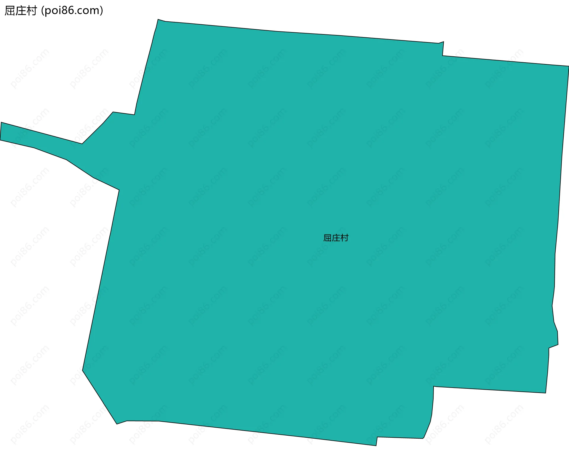 屈庄村边界地图