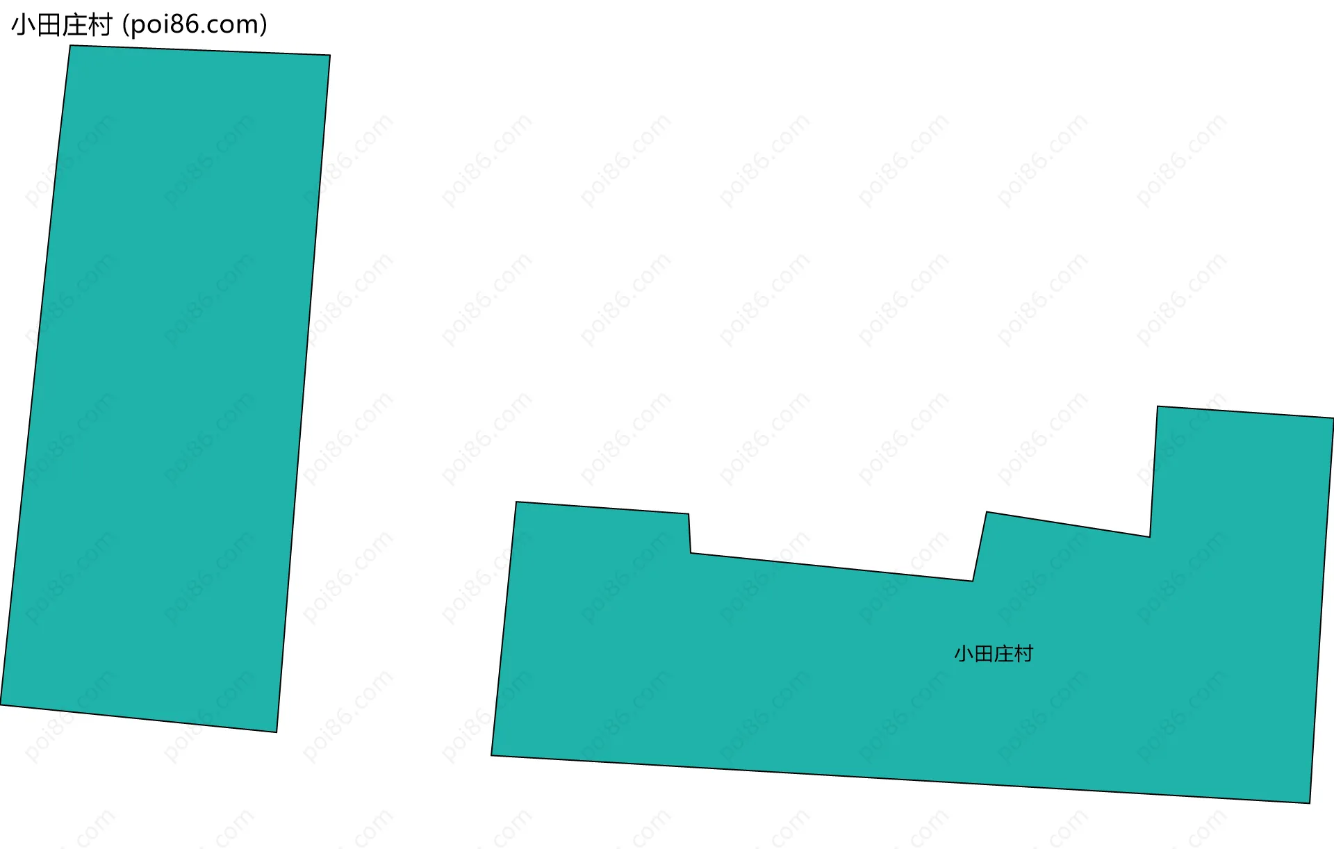 小田庄村边界地图