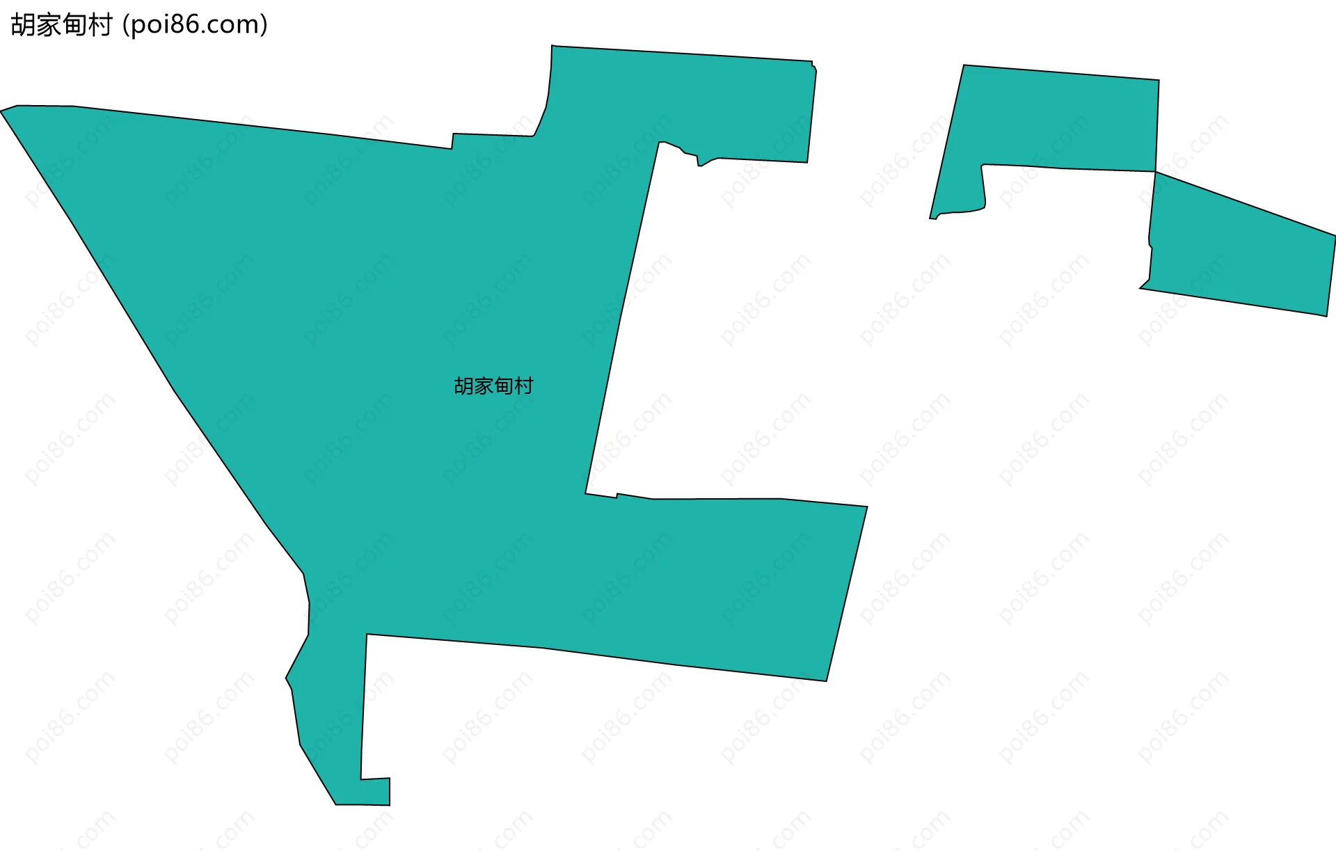 胡家甸村边界地图