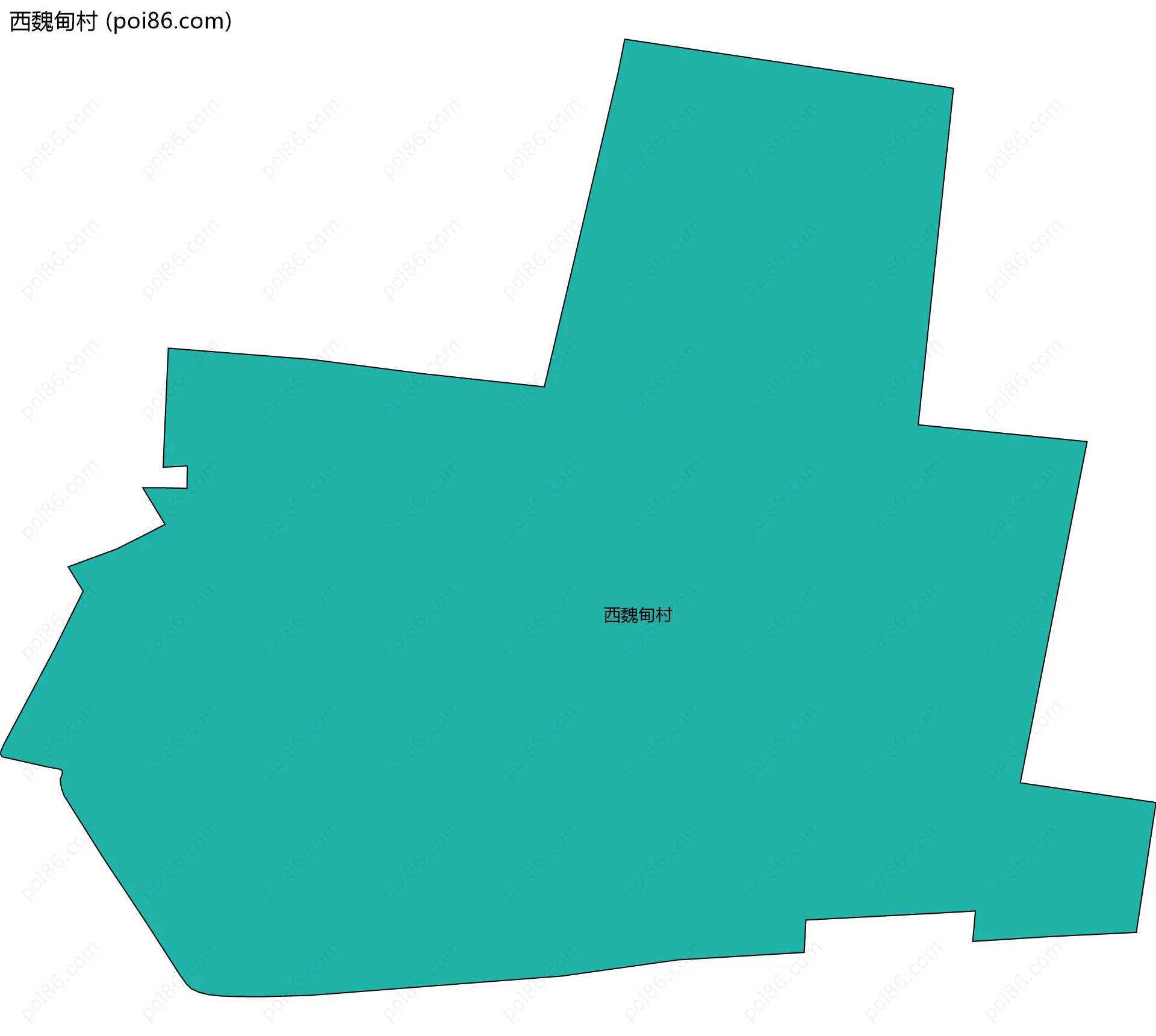 西魏甸村边界地图