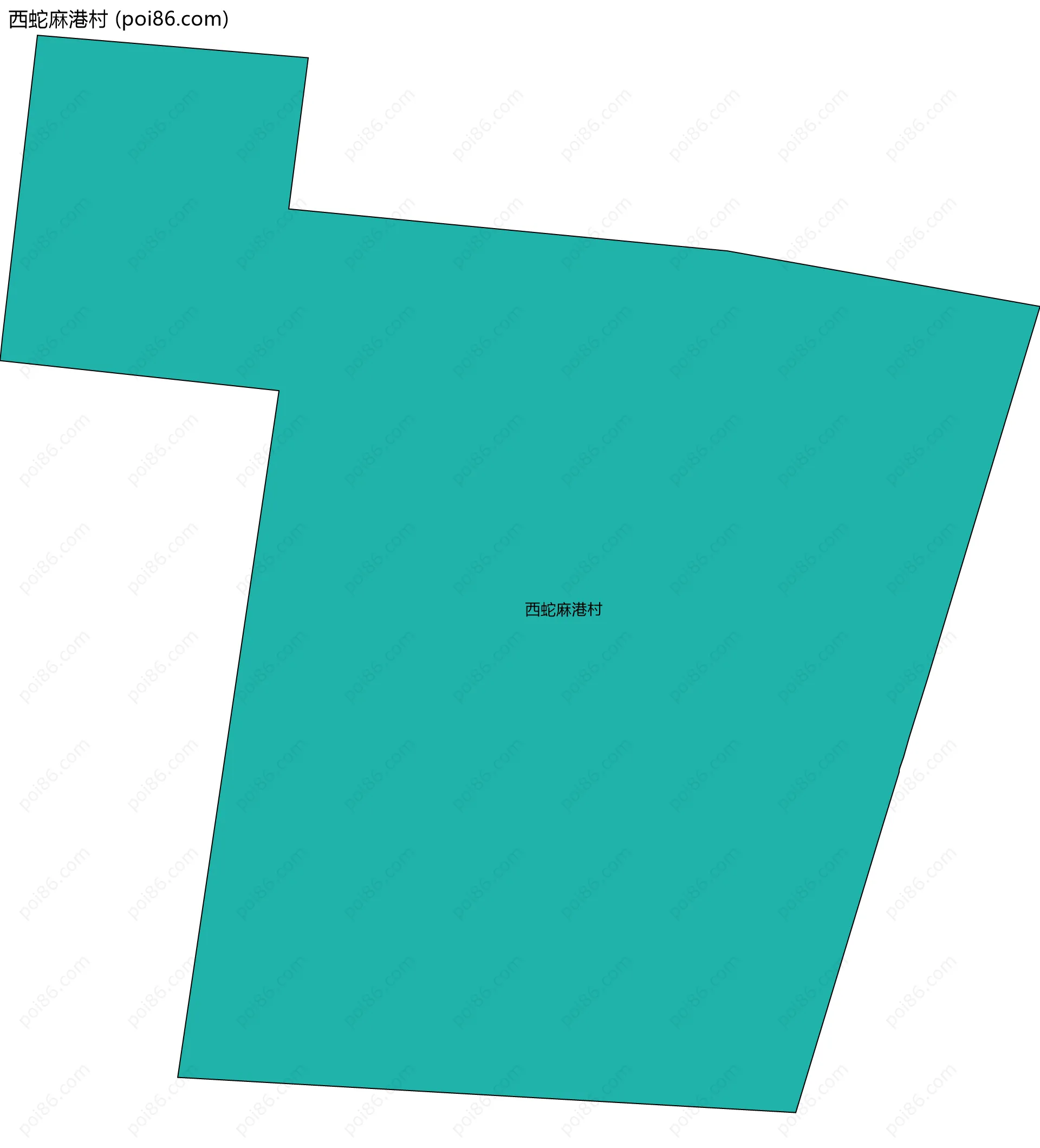 西蛇麻港村边界地图