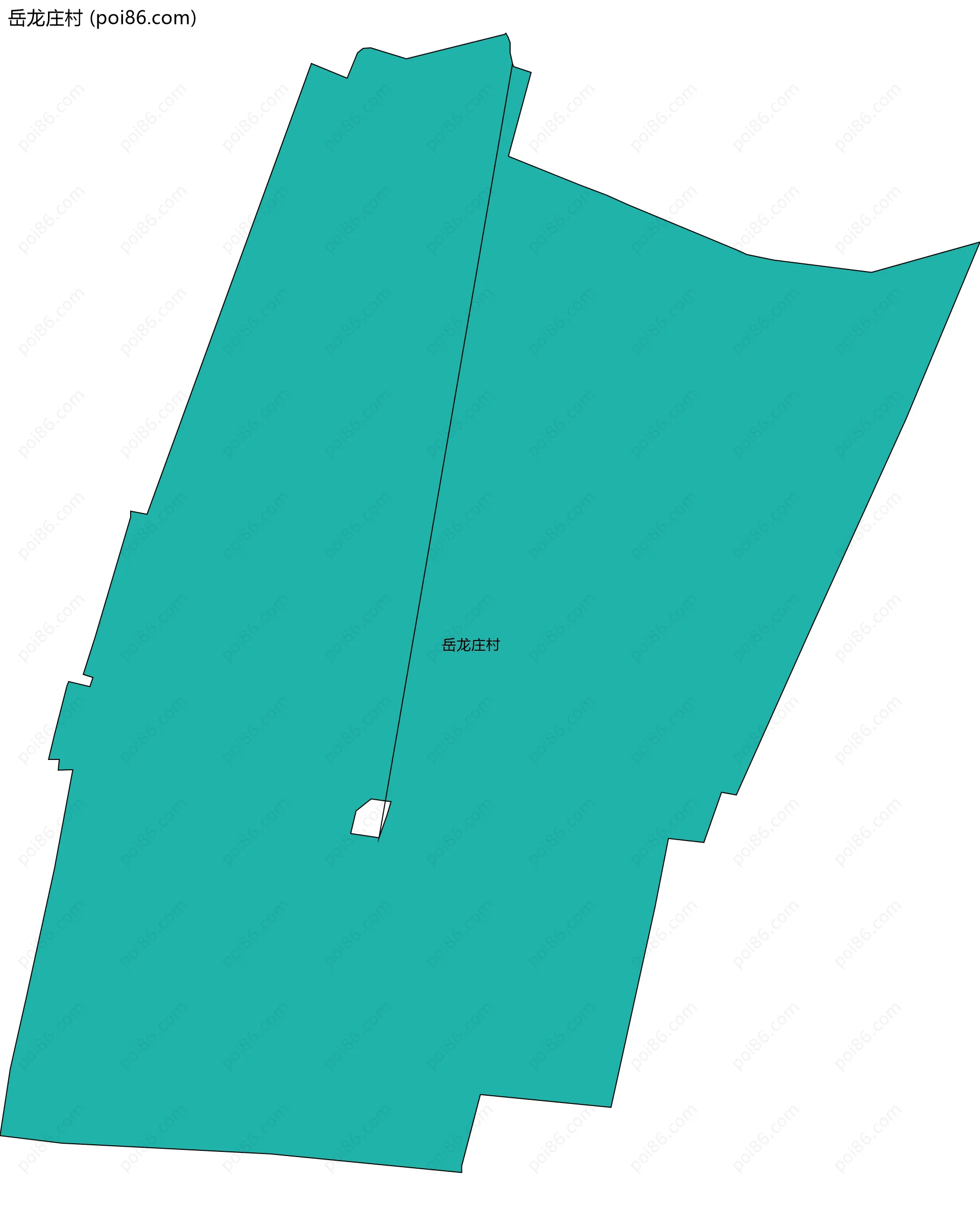 岳龙庄村边界地图