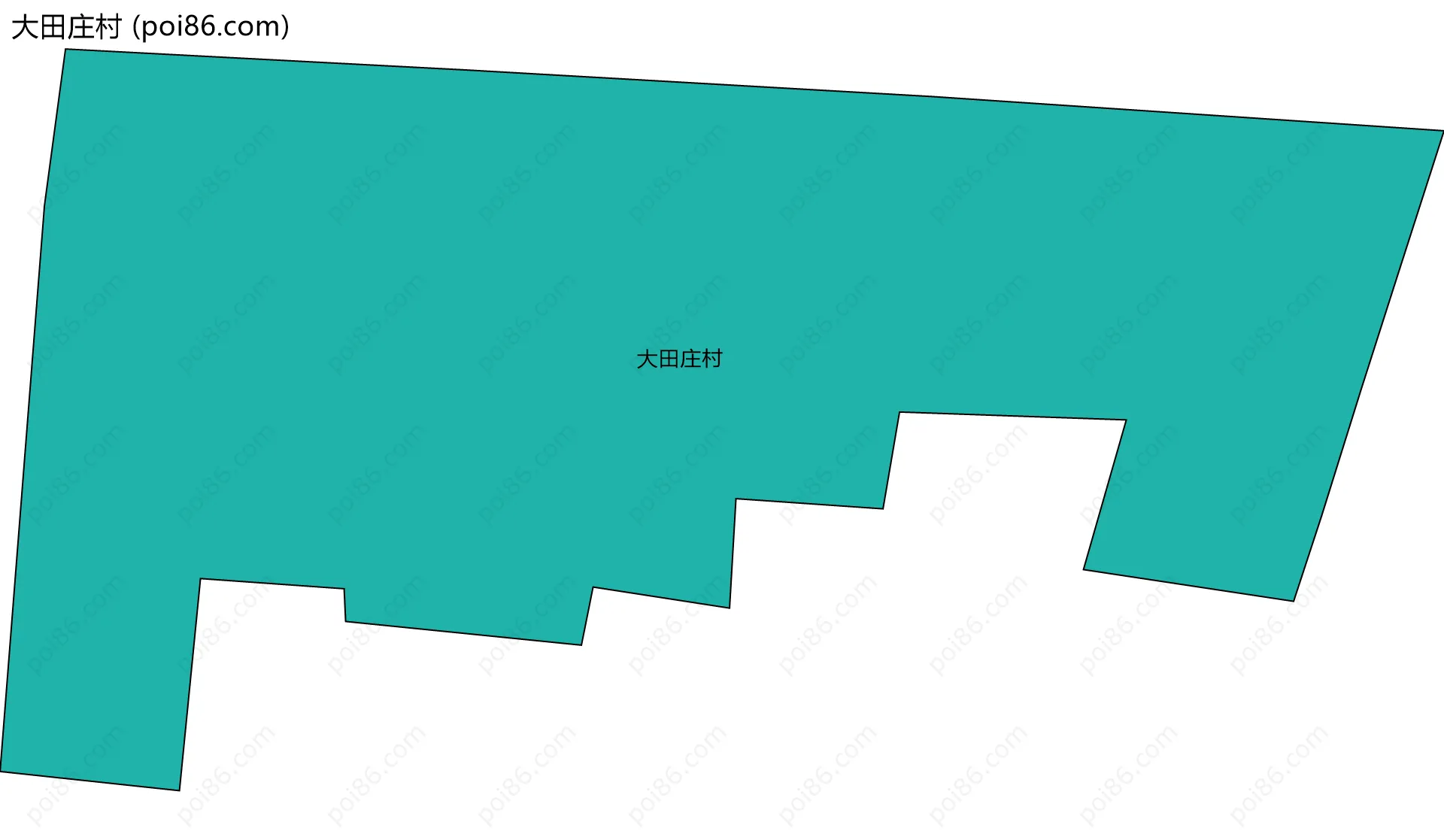 大田庄村边界地图