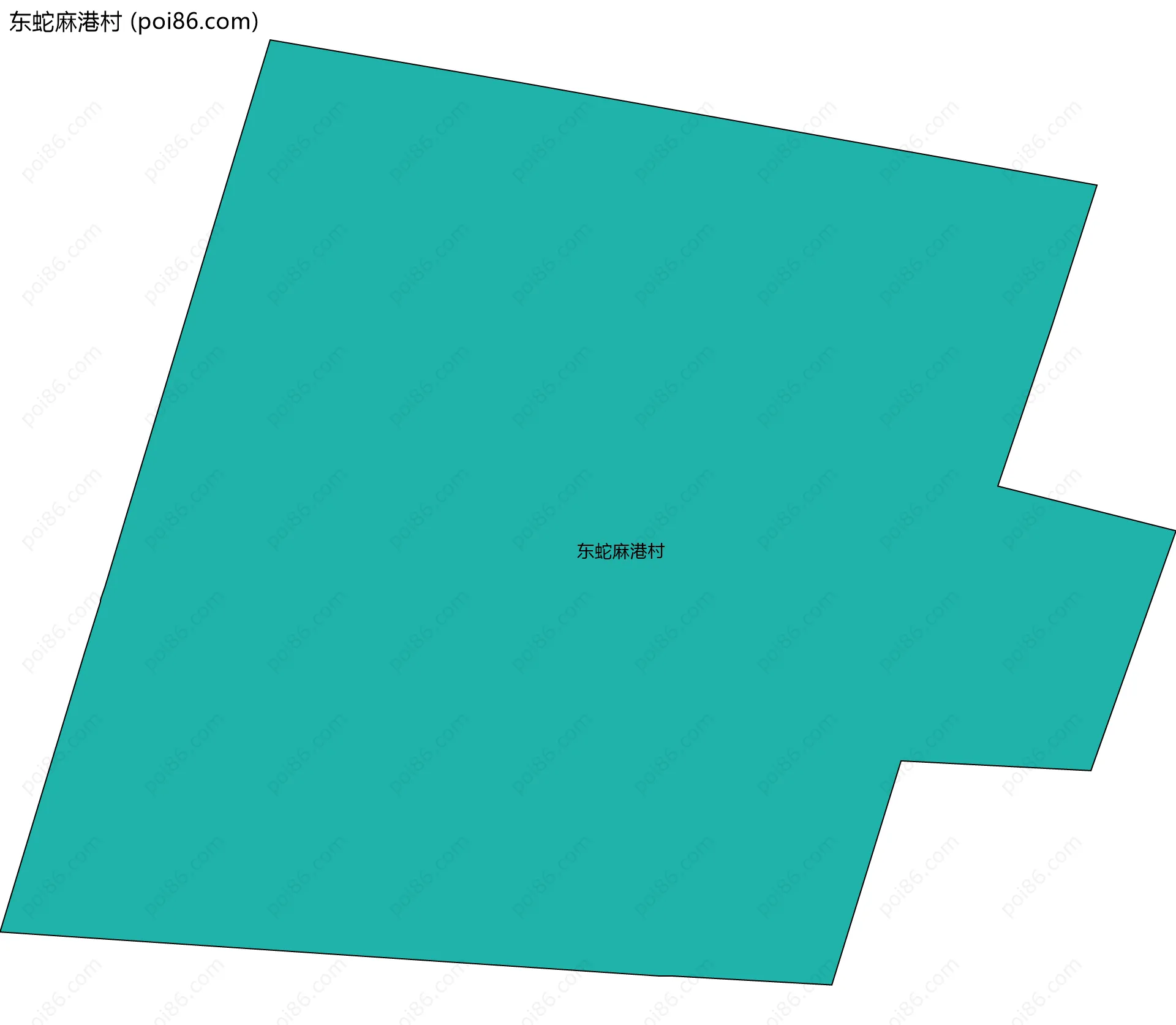 东蛇麻港村边界地图