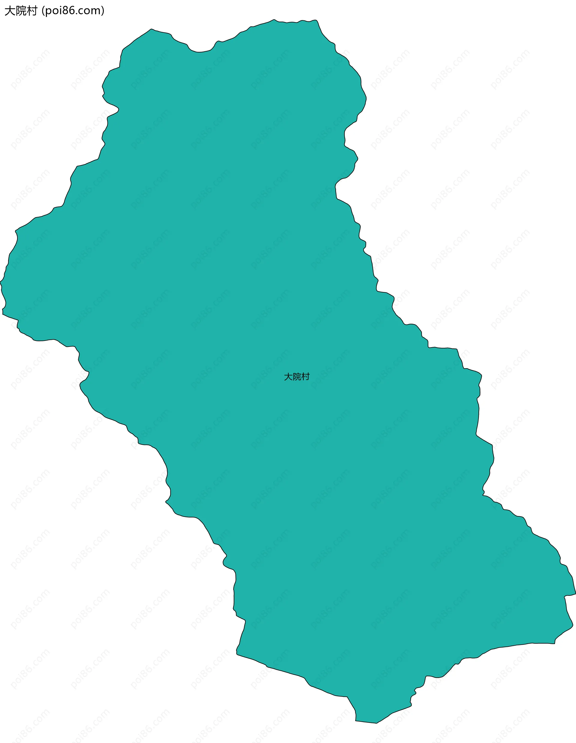 大院村边界地图