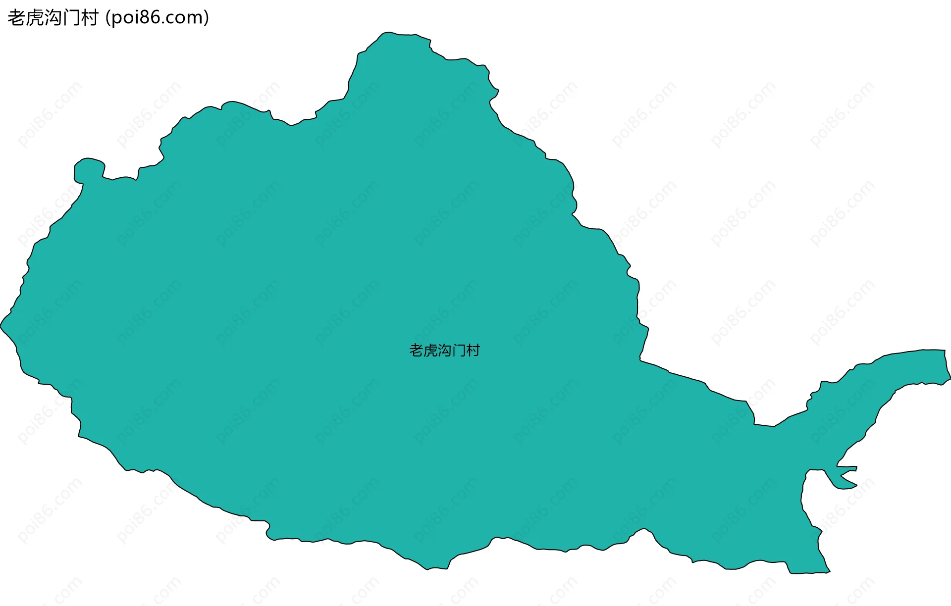 老虎沟门村边界地图