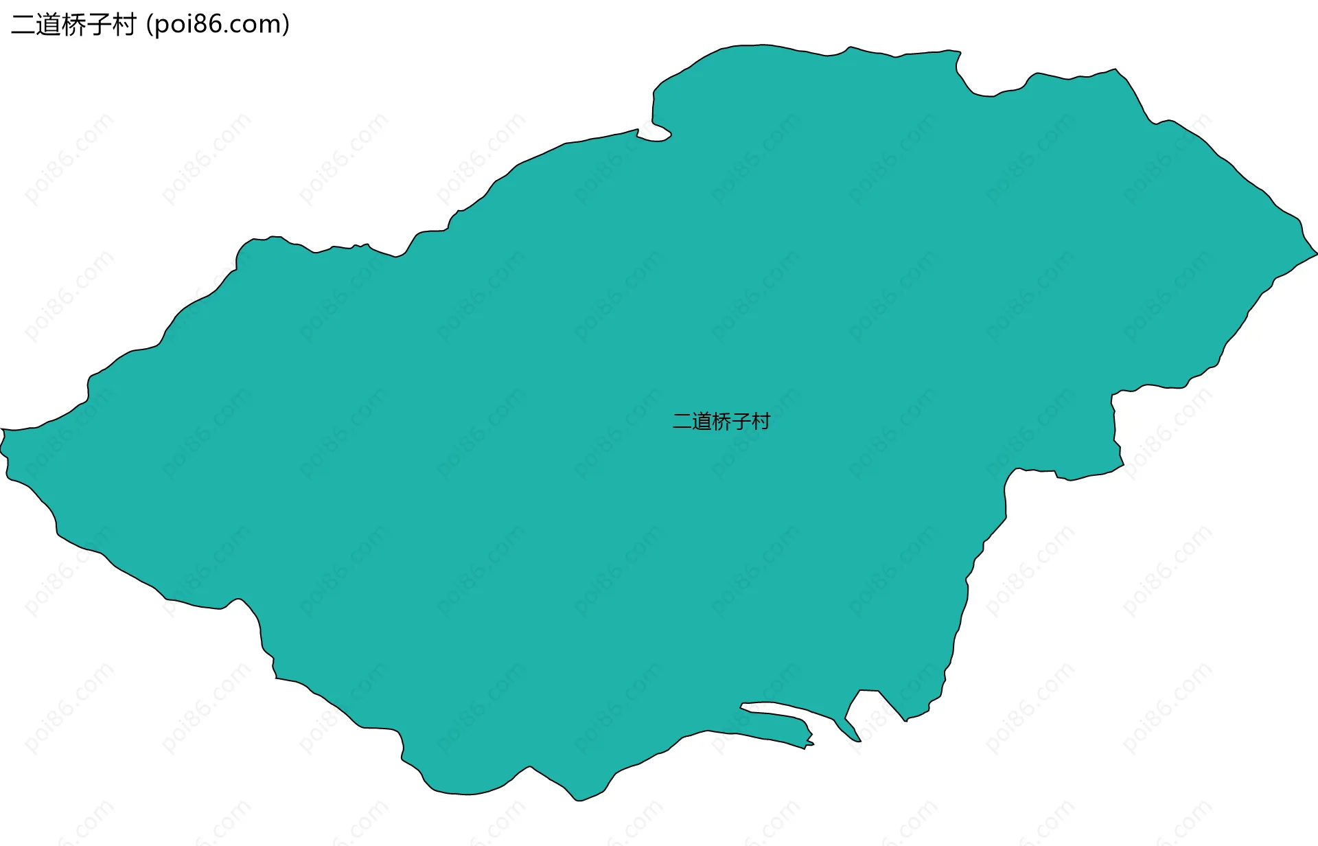 二道桥子村边界地图