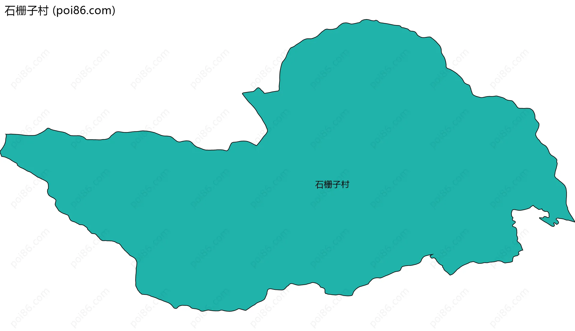 石栅子村边界地图