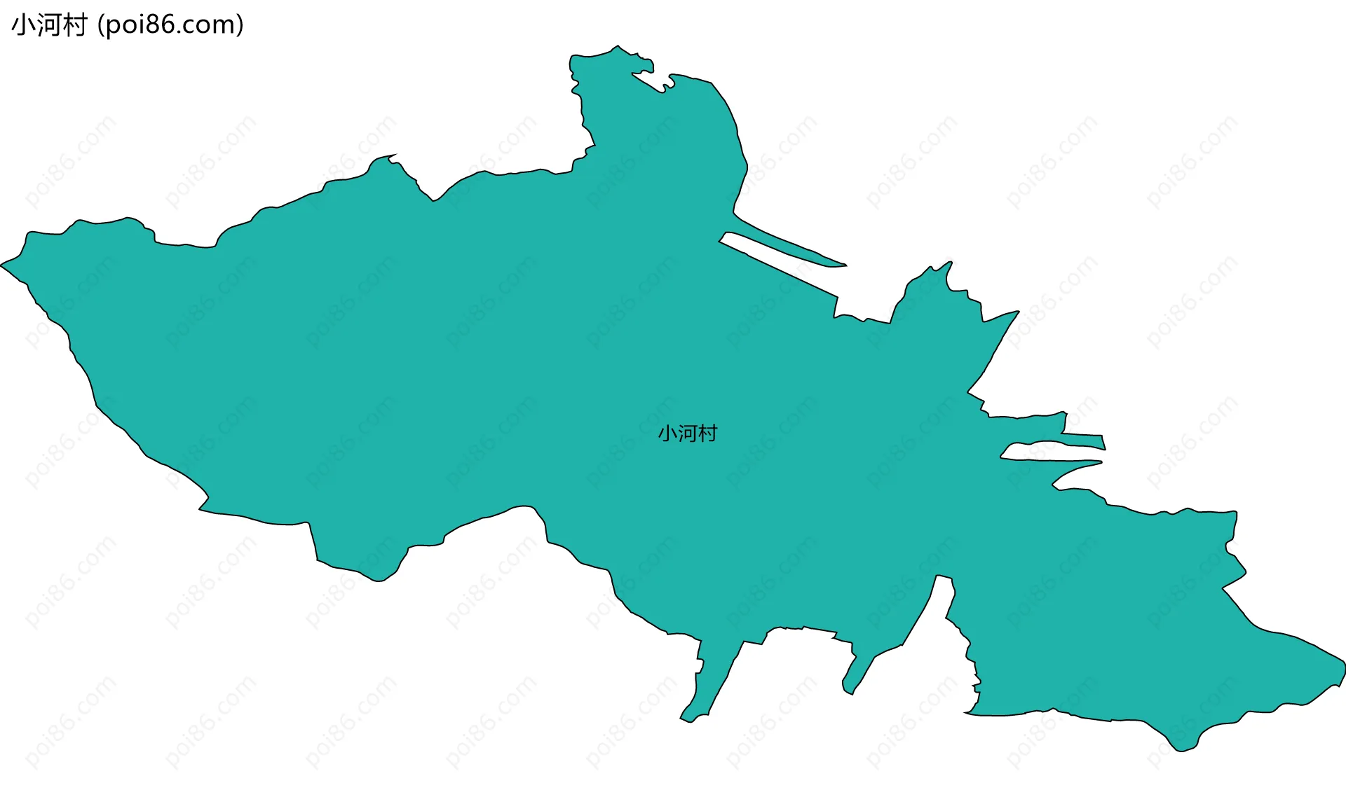 小河村边界地图