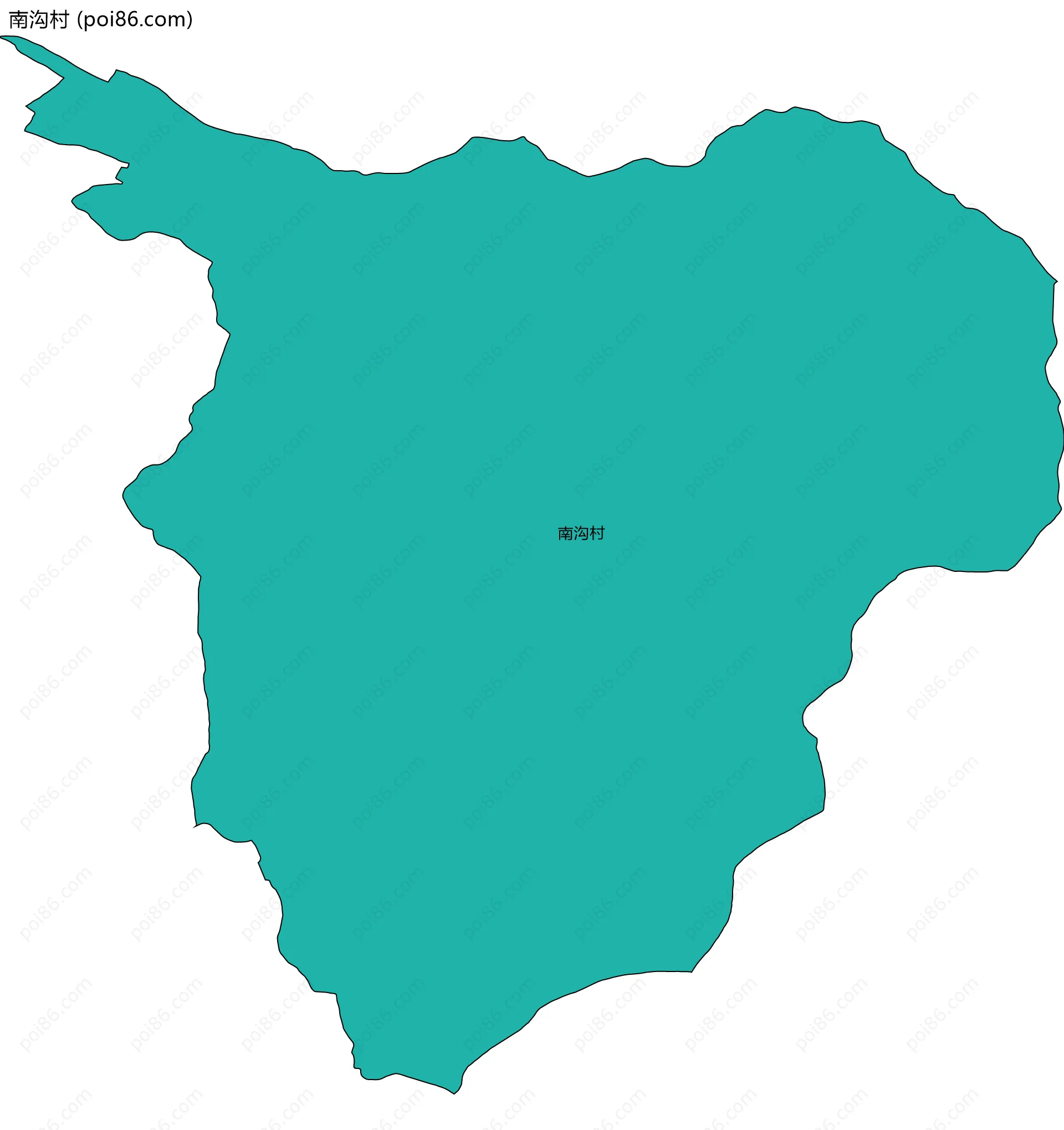 南沟村边界地图