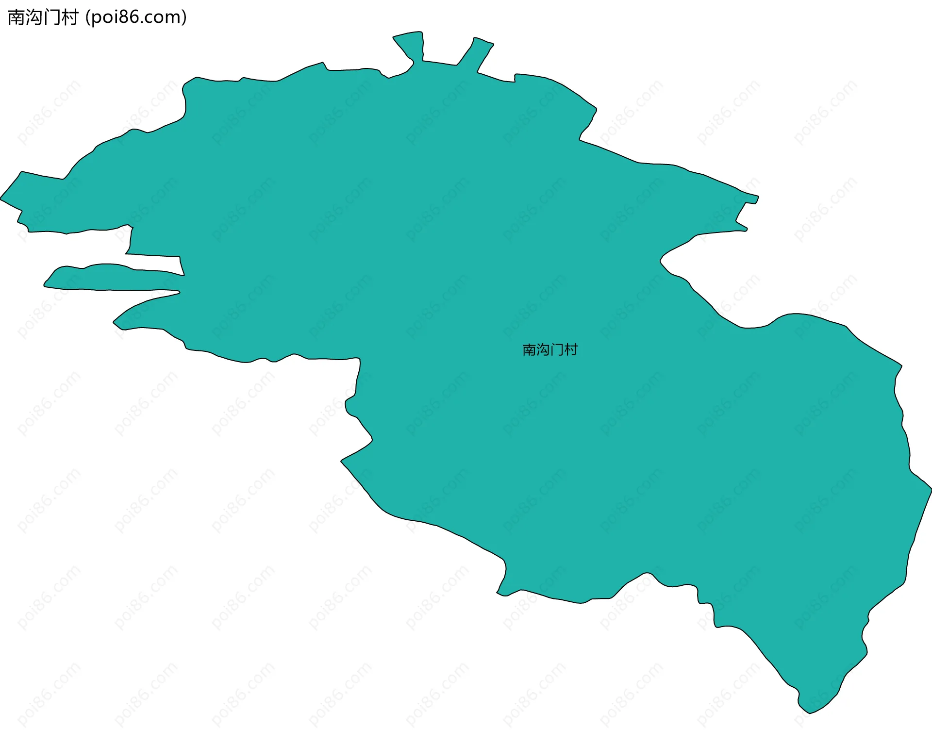 南沟门村边界地图