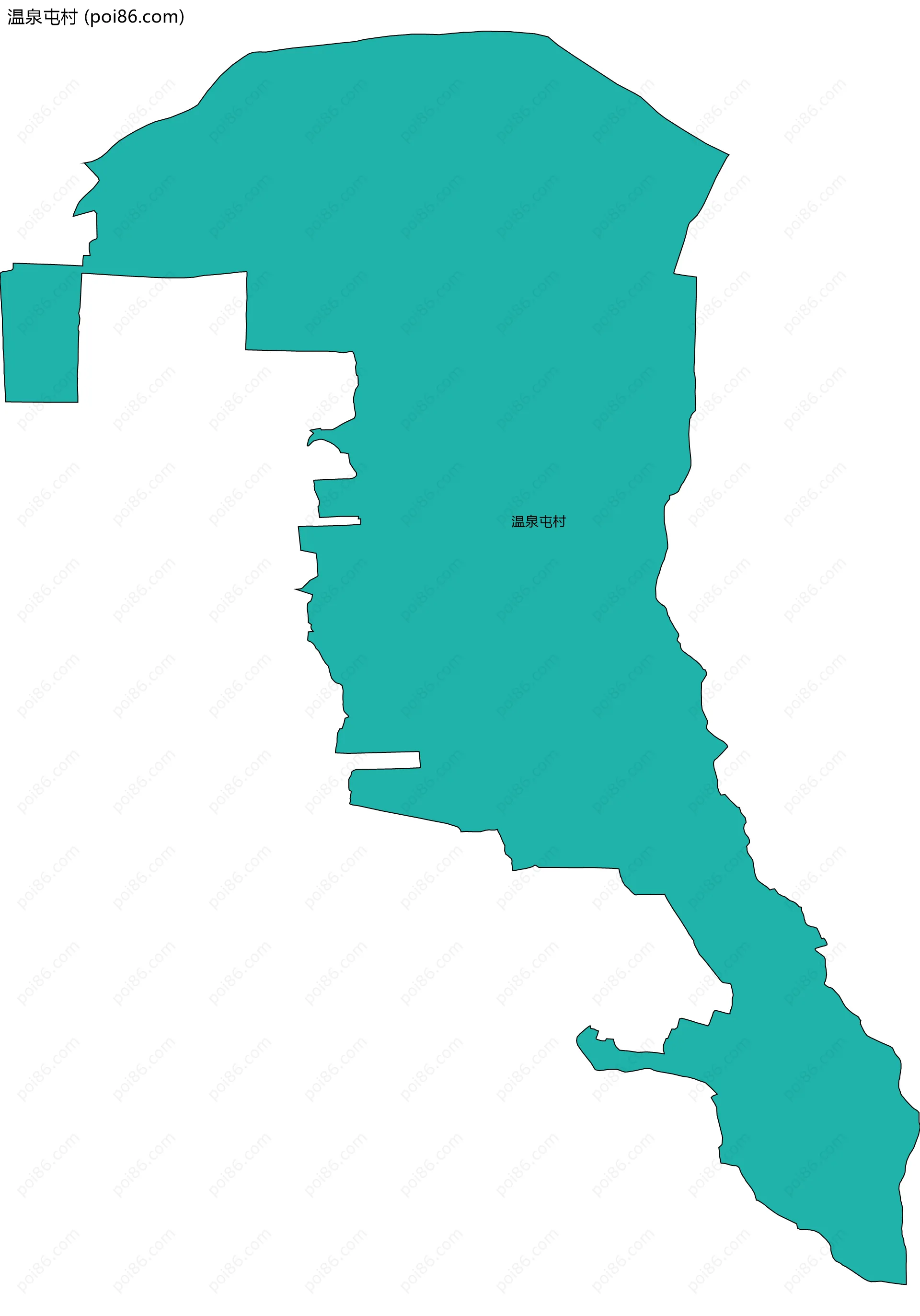 温泉屯村边界地图