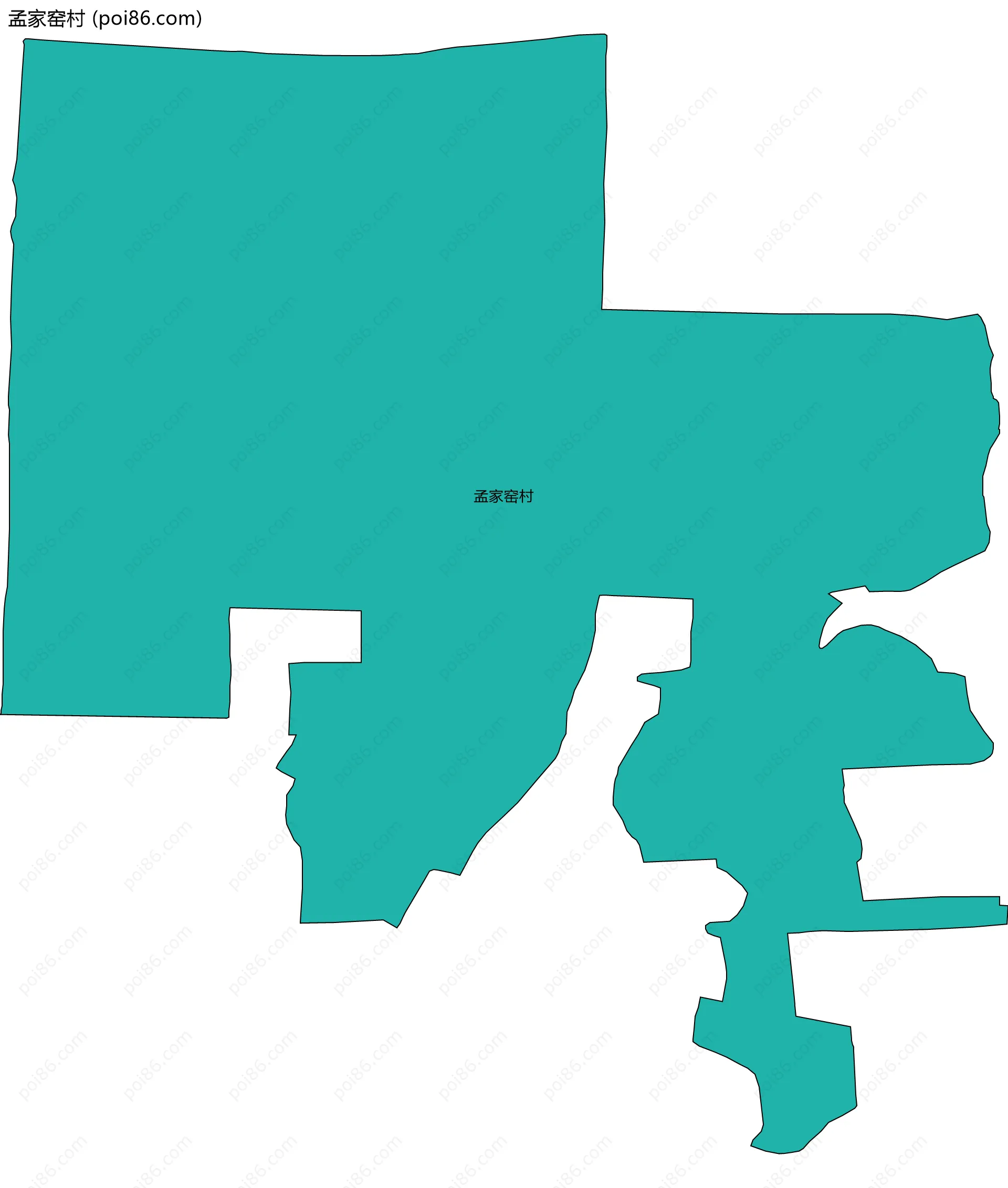 孟家窑村边界地图