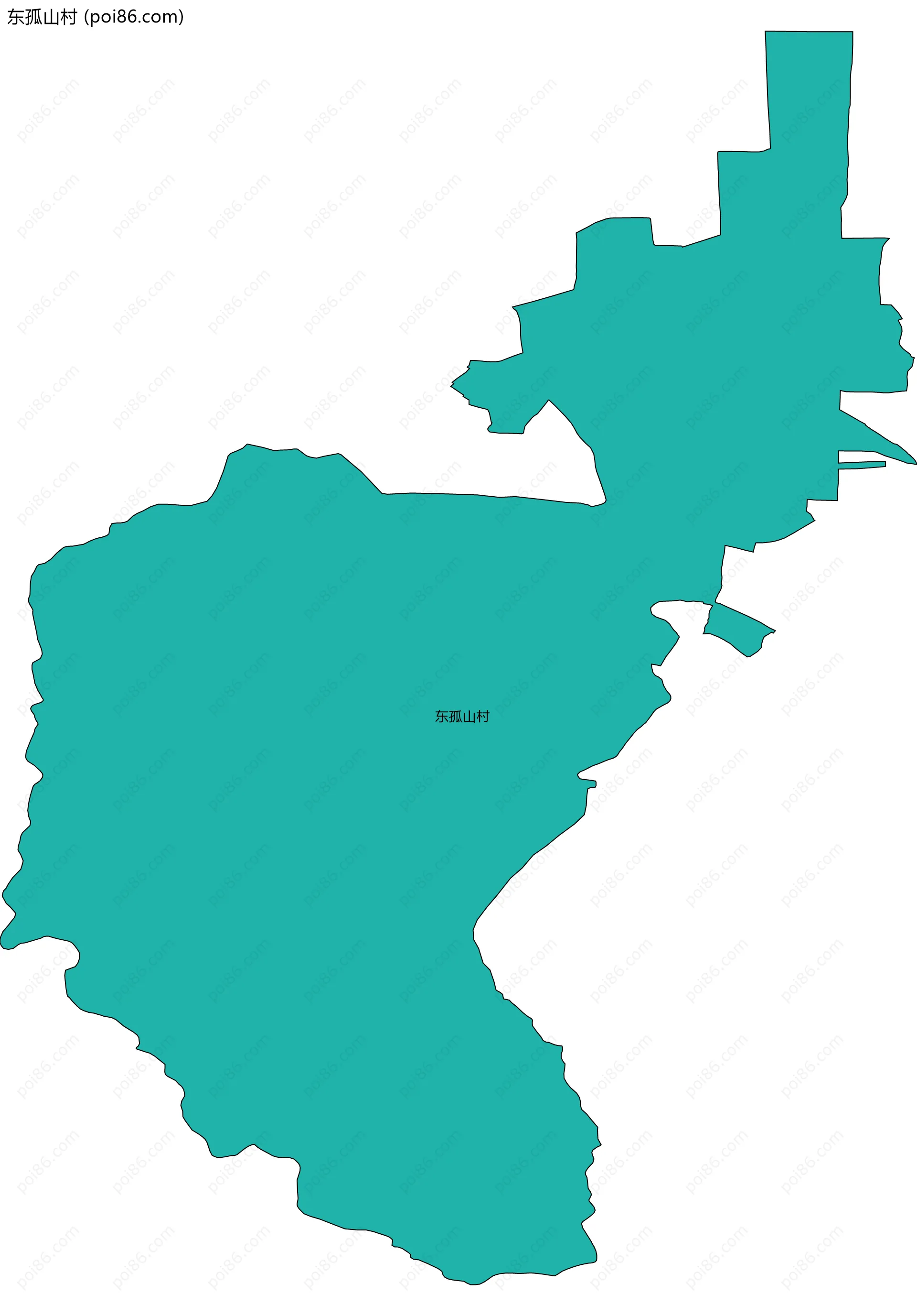 东孤山村边界地图