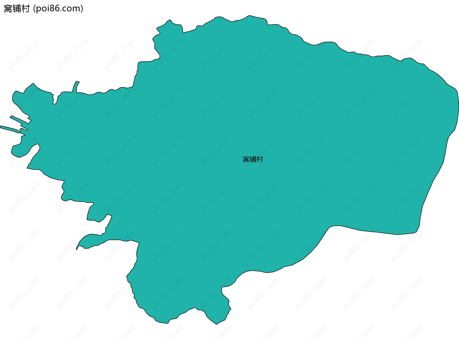 窝铺村边界地图