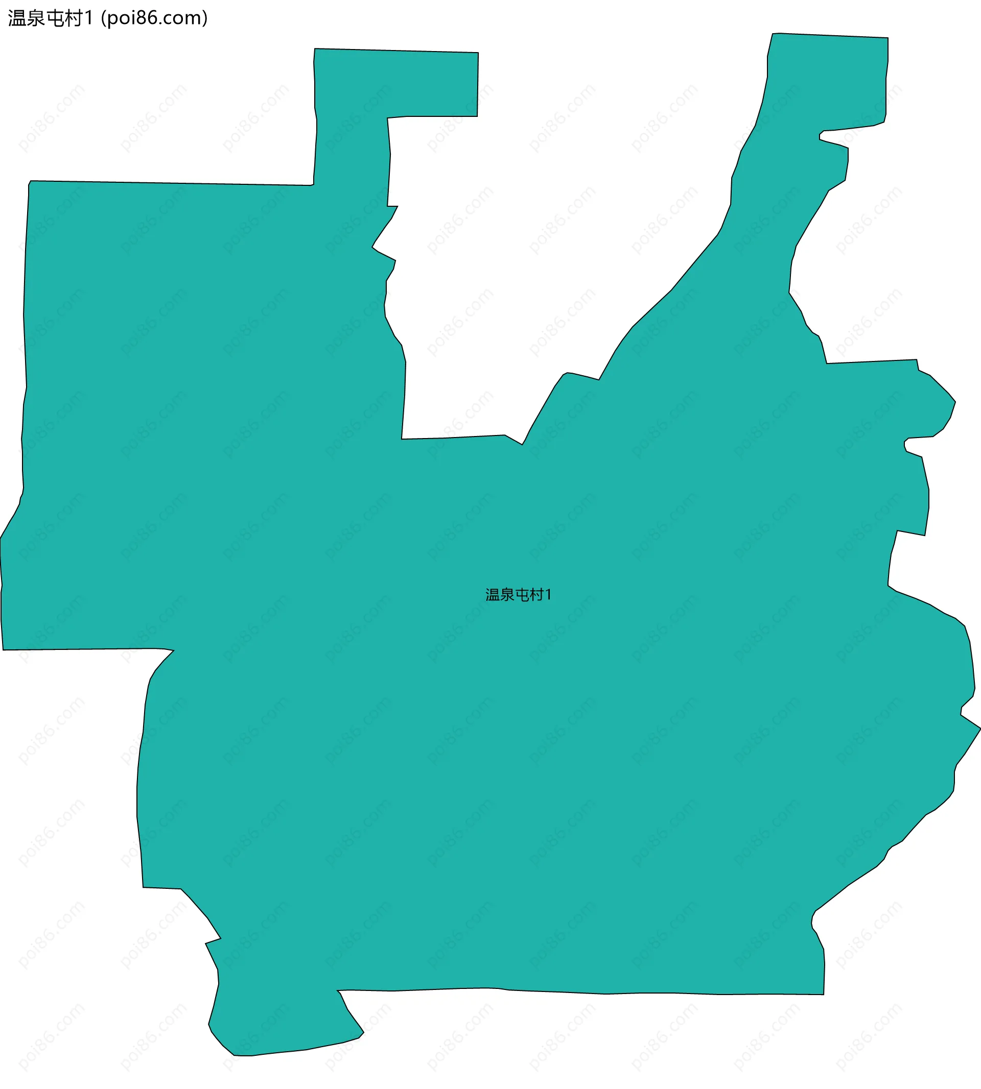 温泉屯村1边界地图