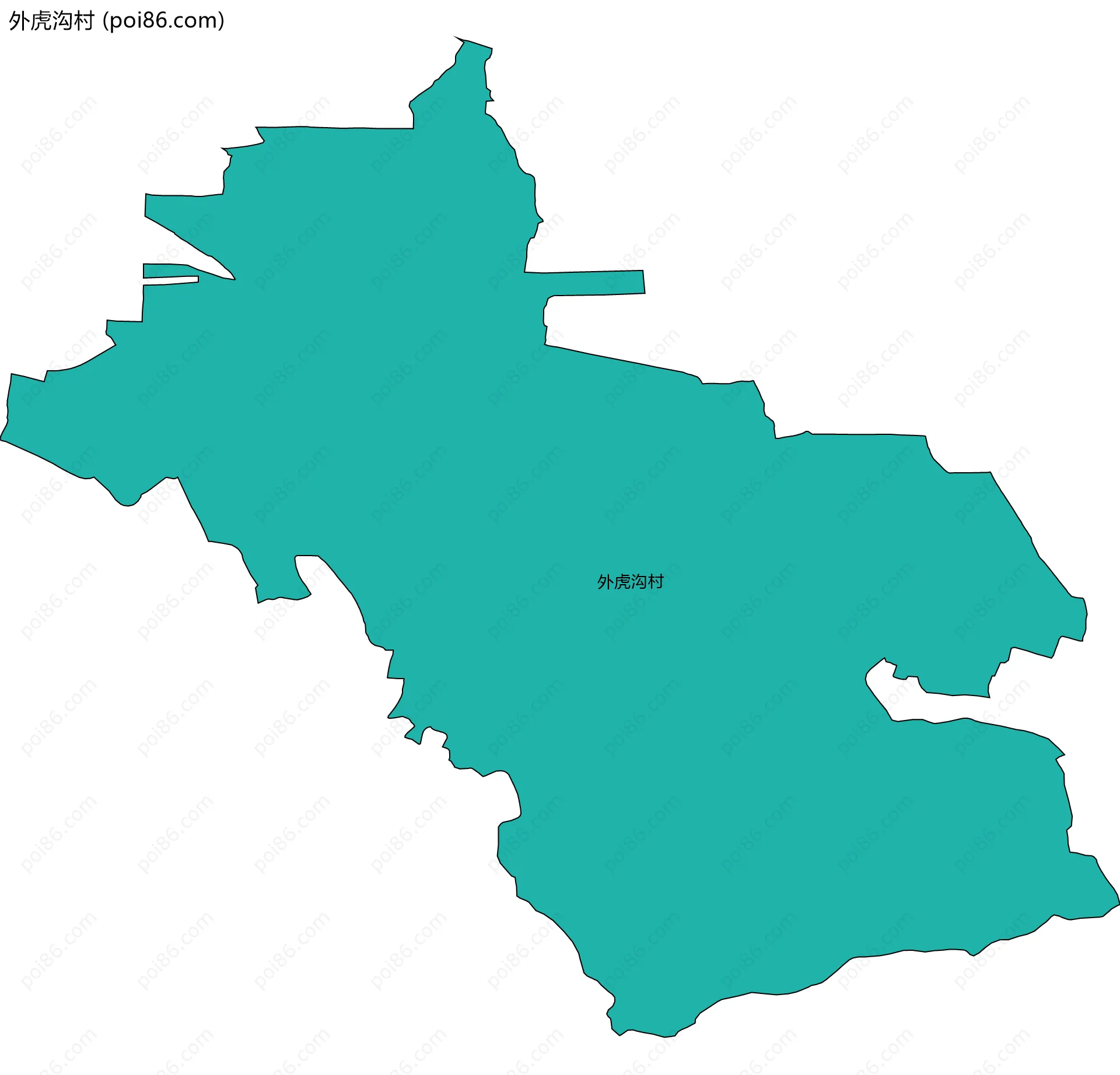 外虎沟村边界地图