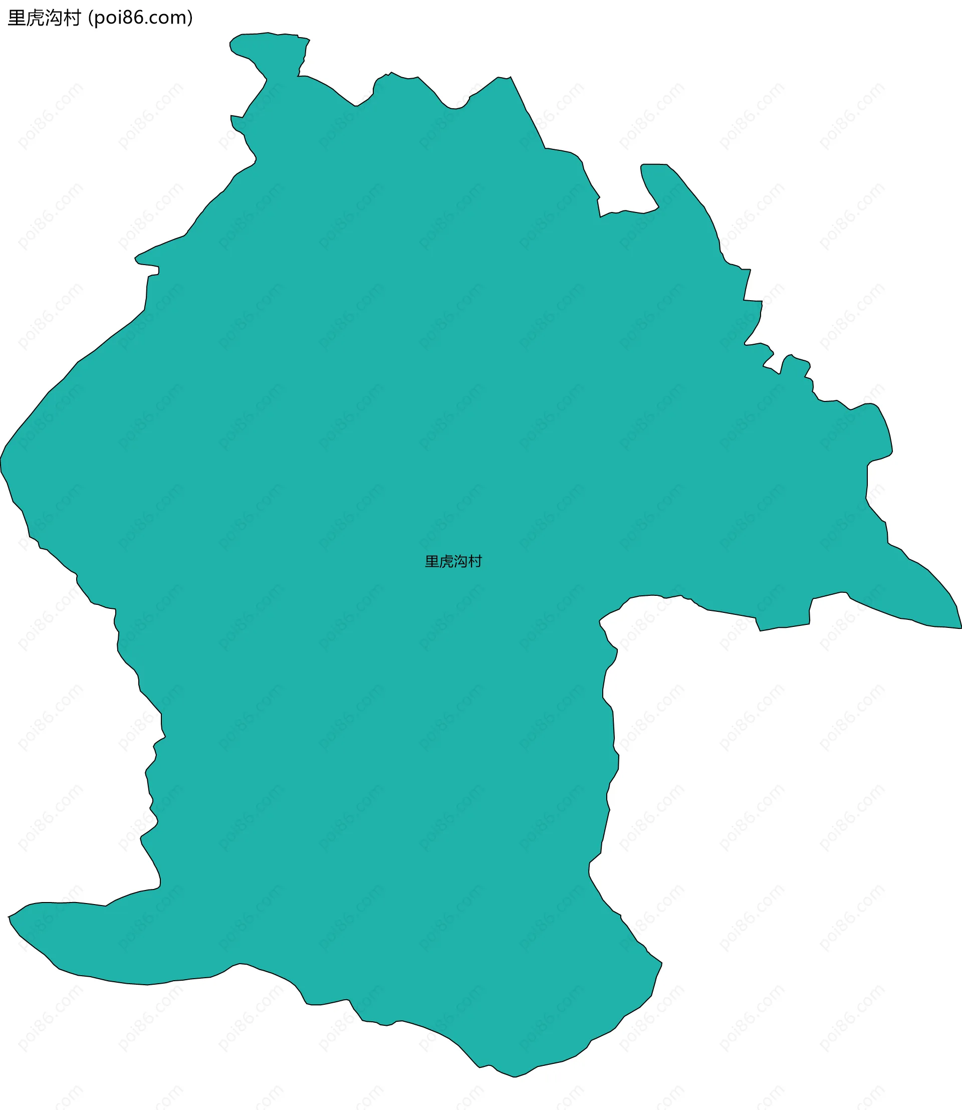 里虎沟村边界地图