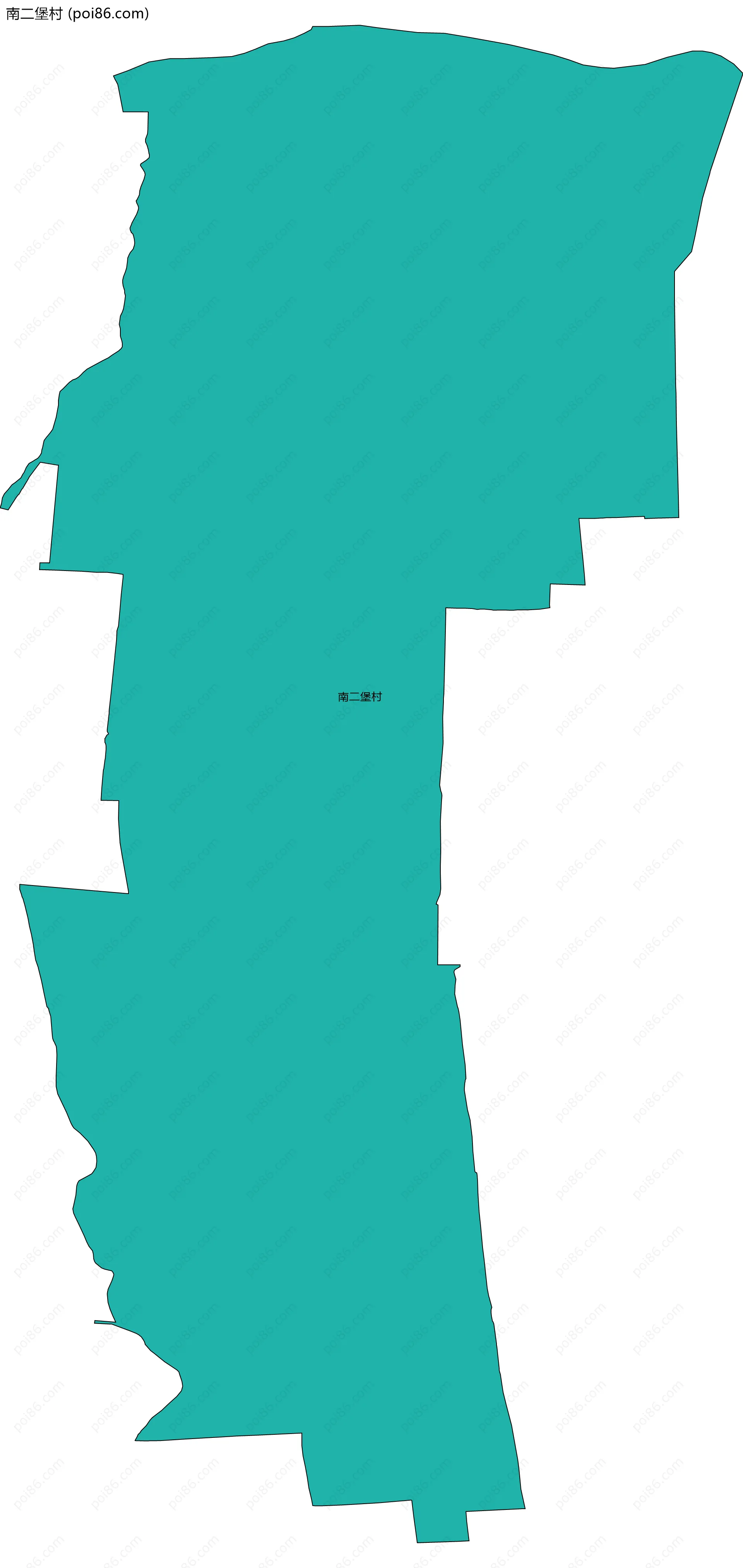 南二堡村边界地图