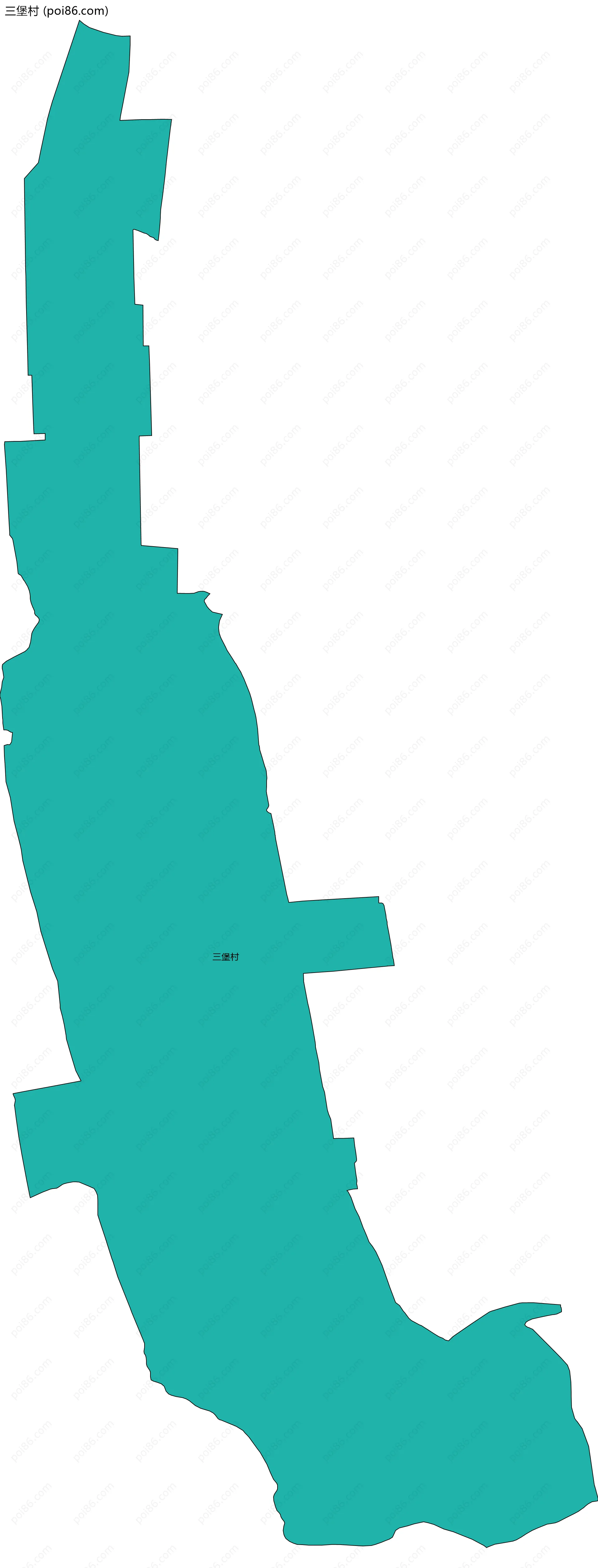 三堡村边界地图