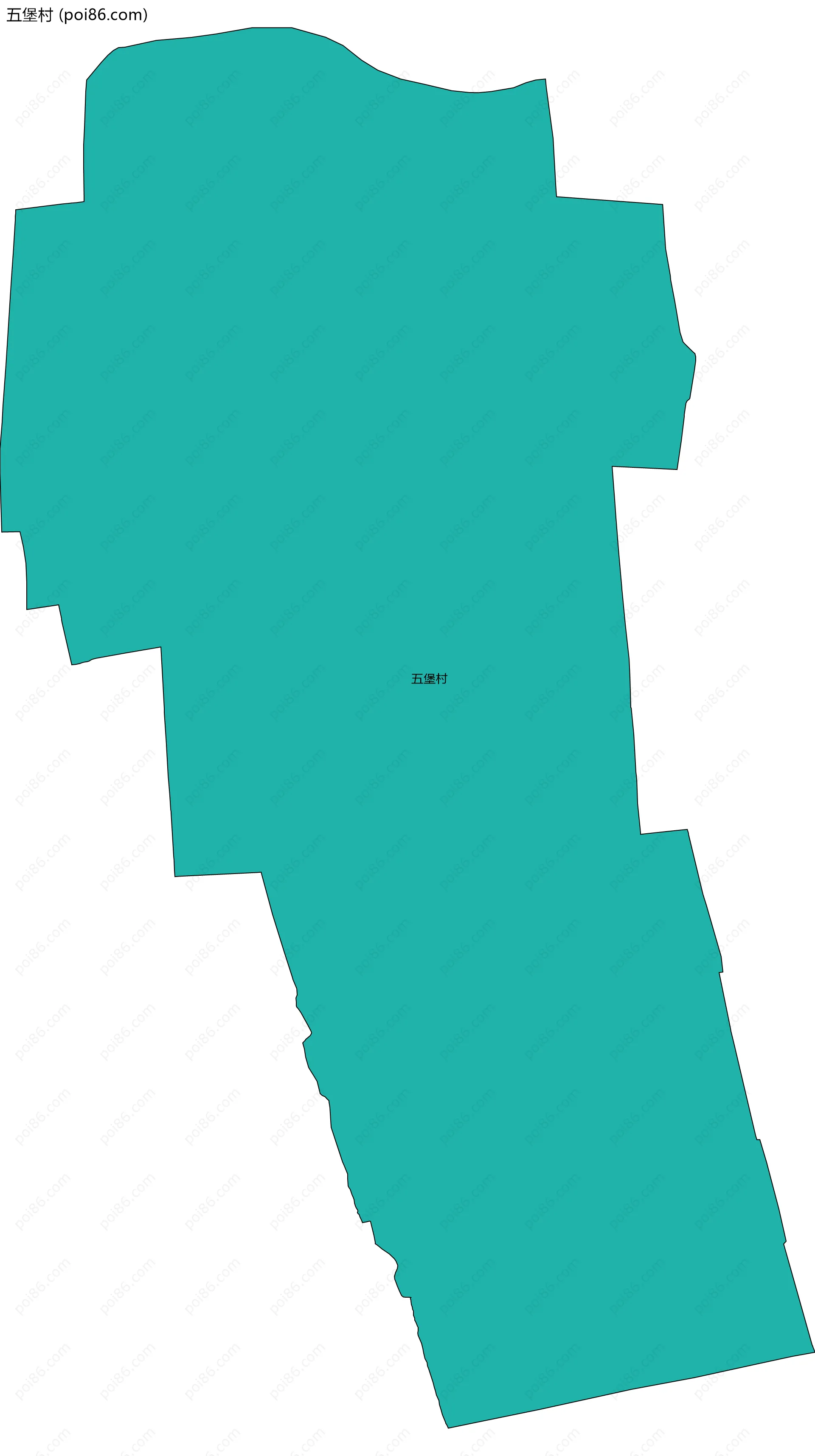 五堡村边界地图