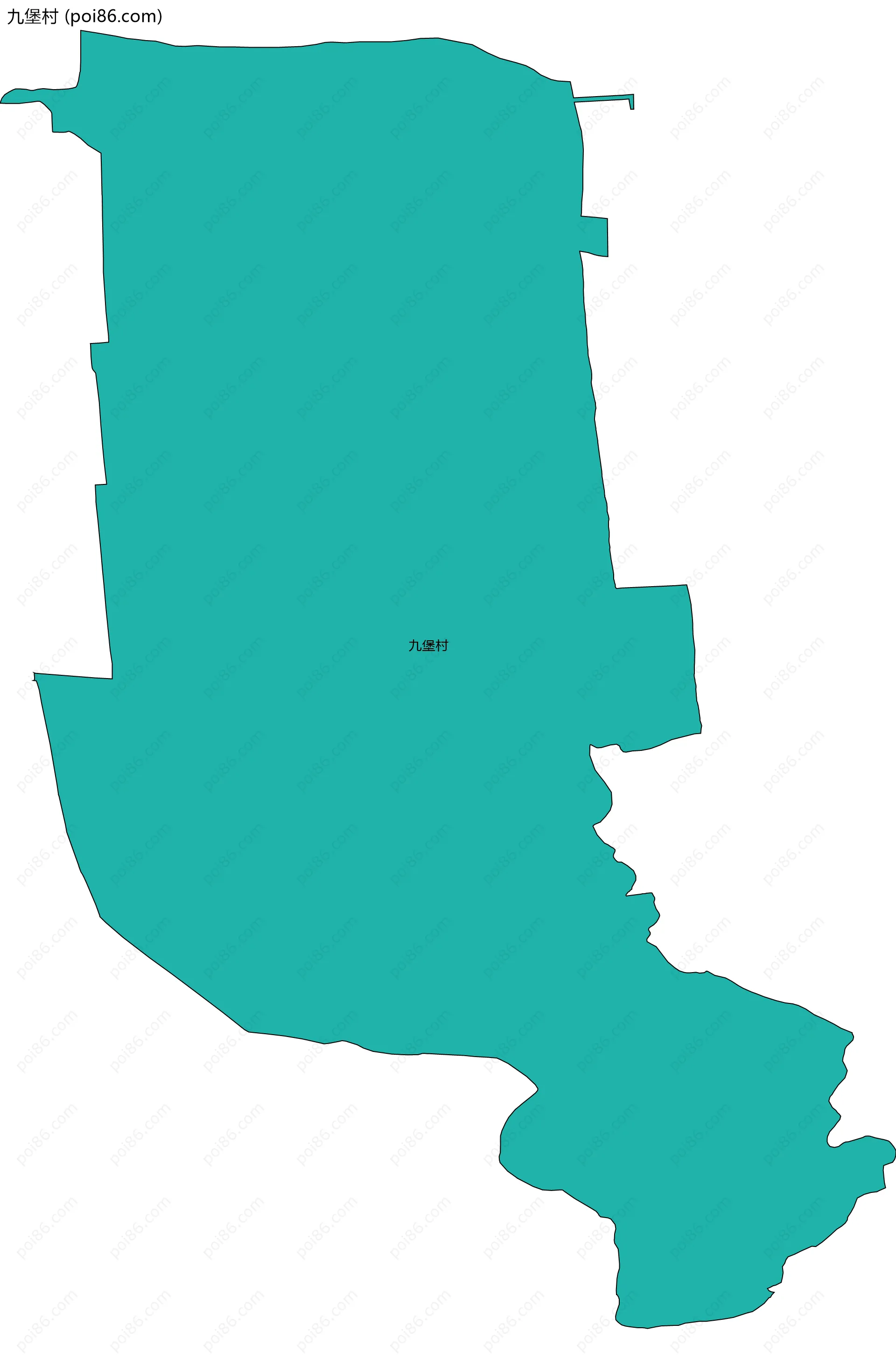 九堡村边界地图