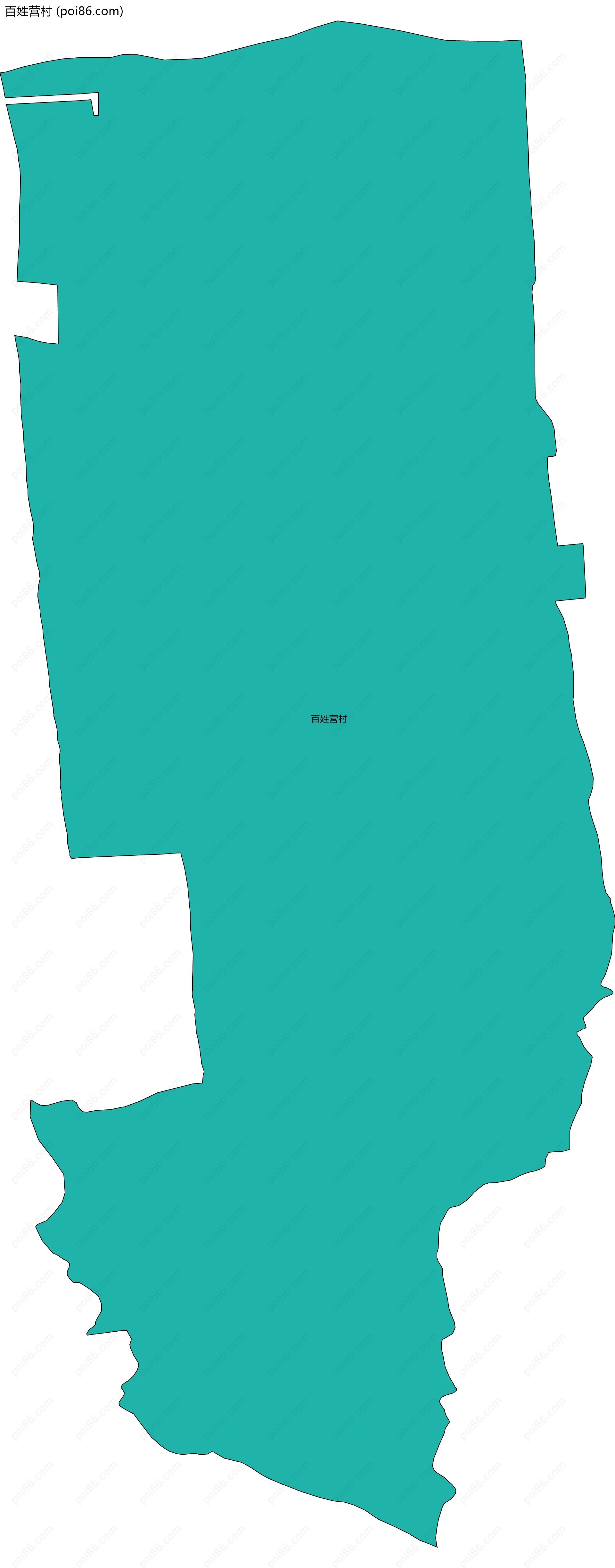 百姓营村边界地图