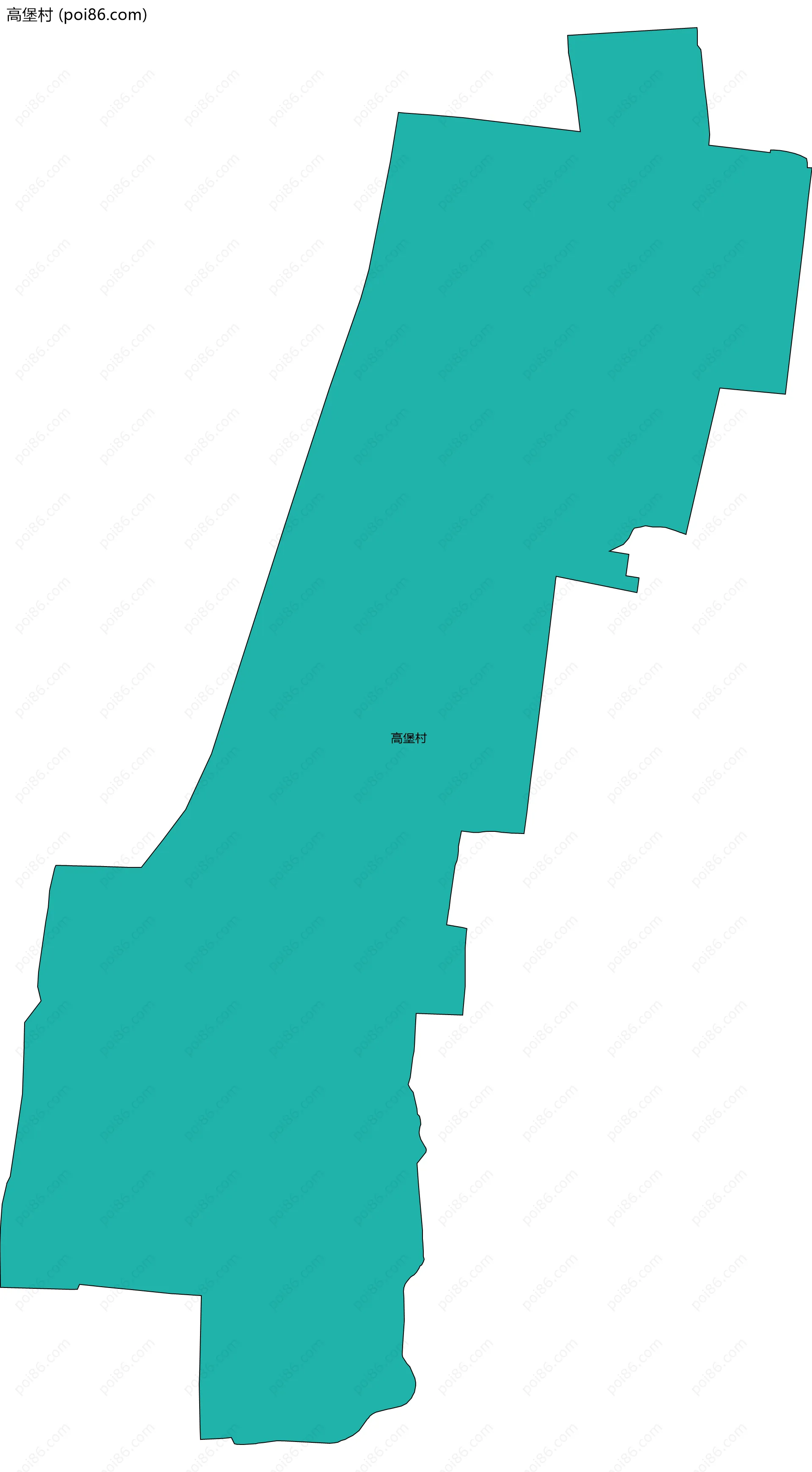 高堡村边界地图