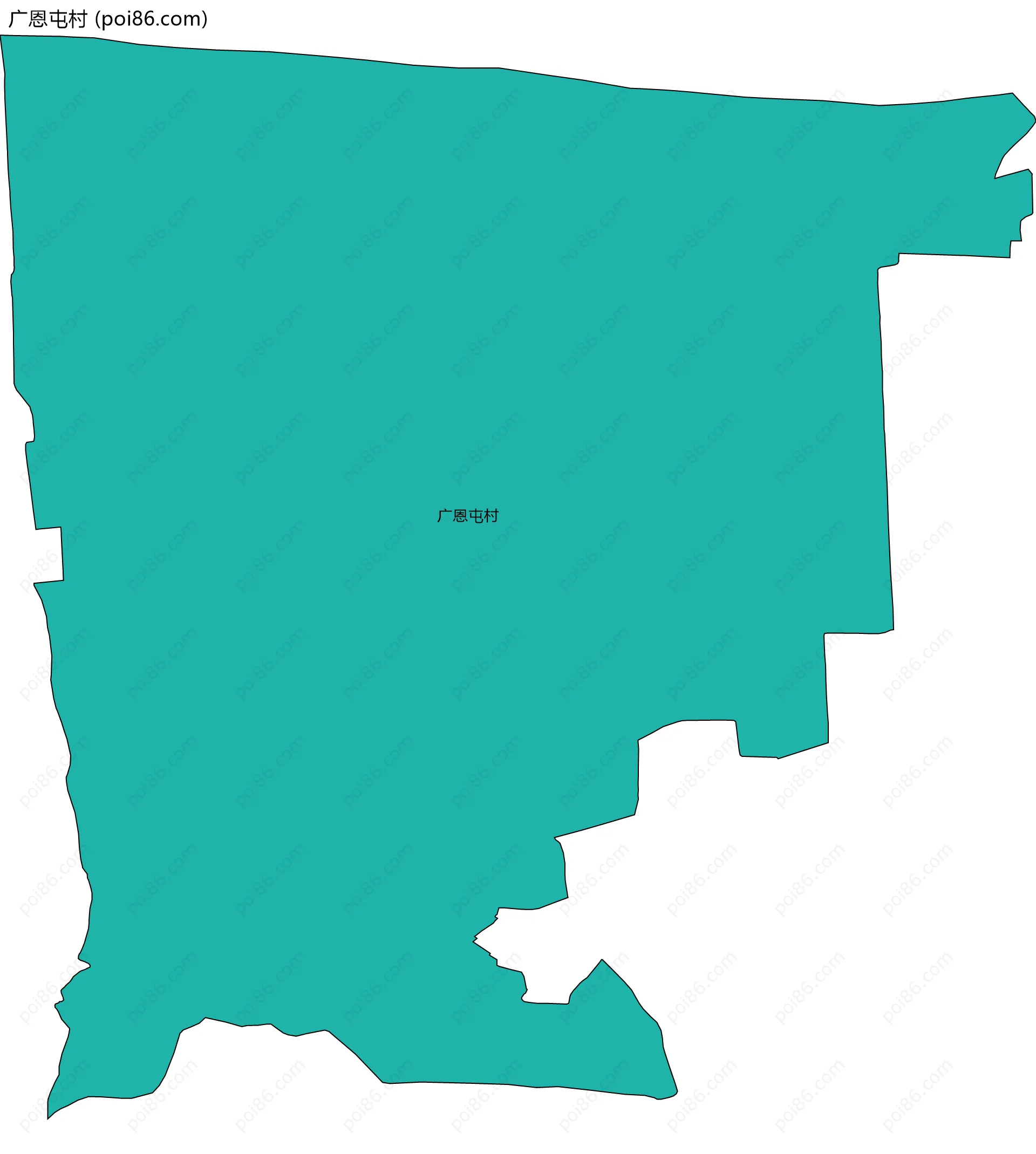 广恩屯村边界地图