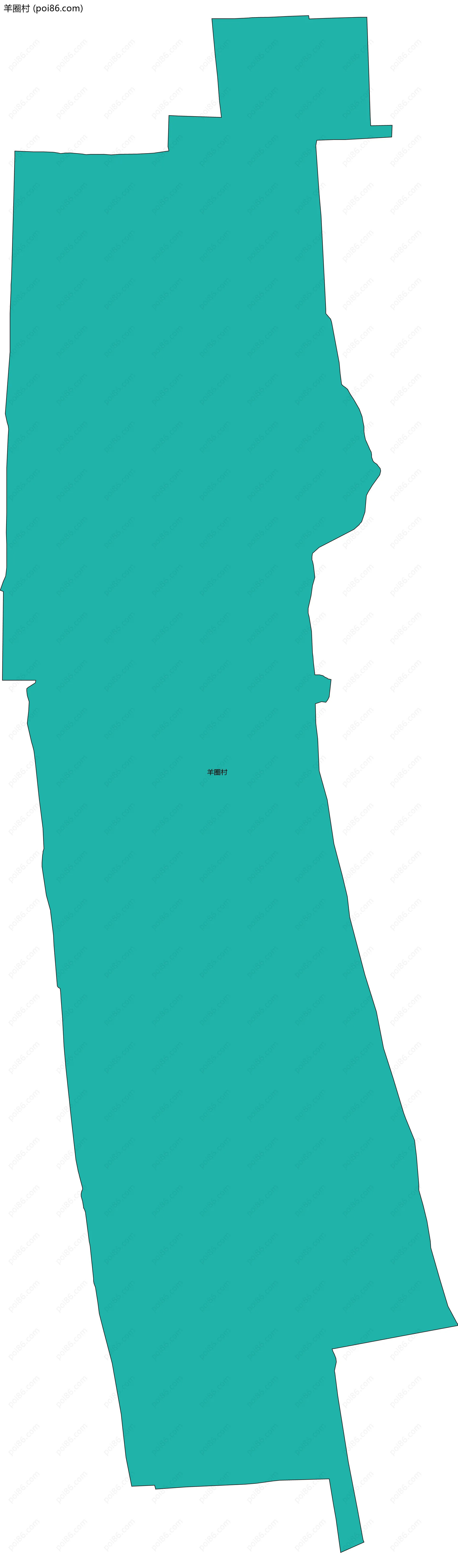 羊圈村边界地图