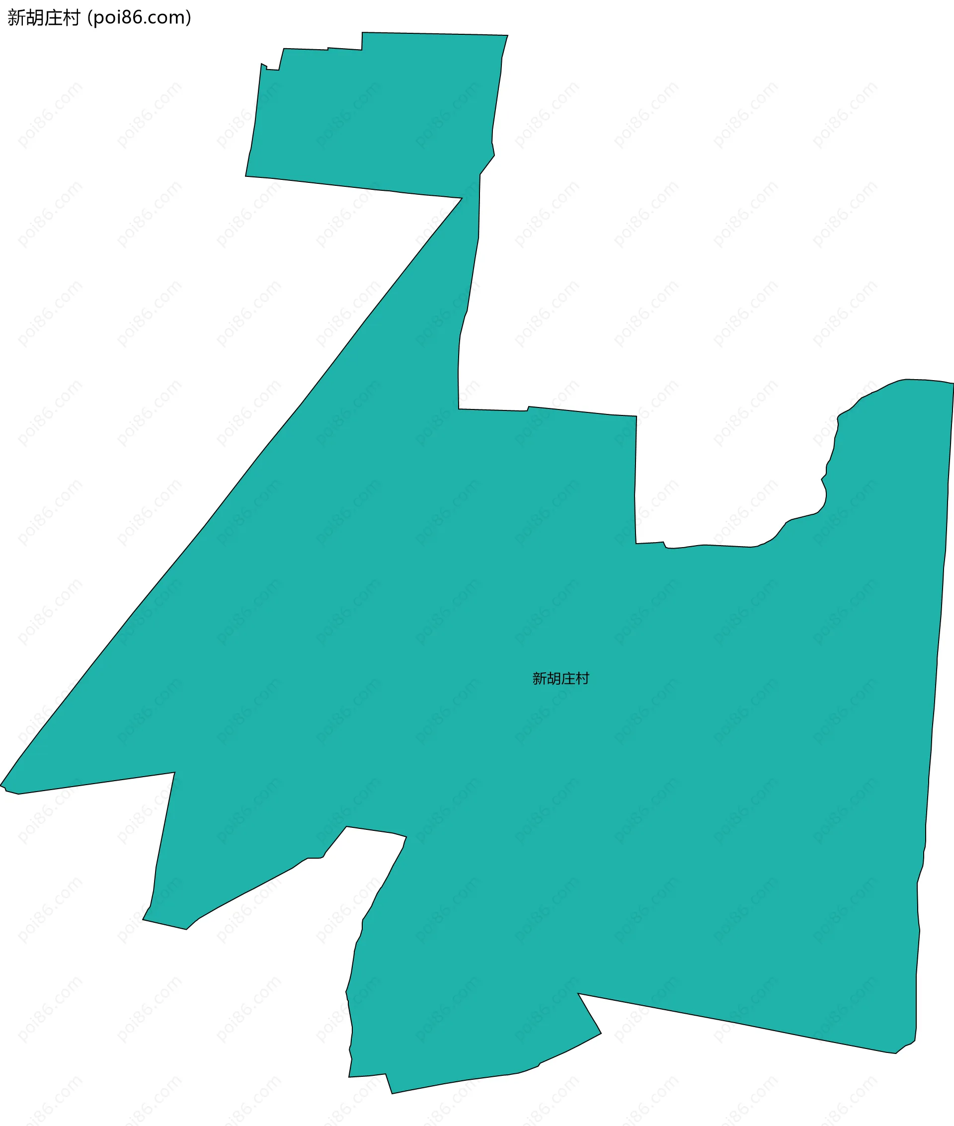 新胡庄村边界地图